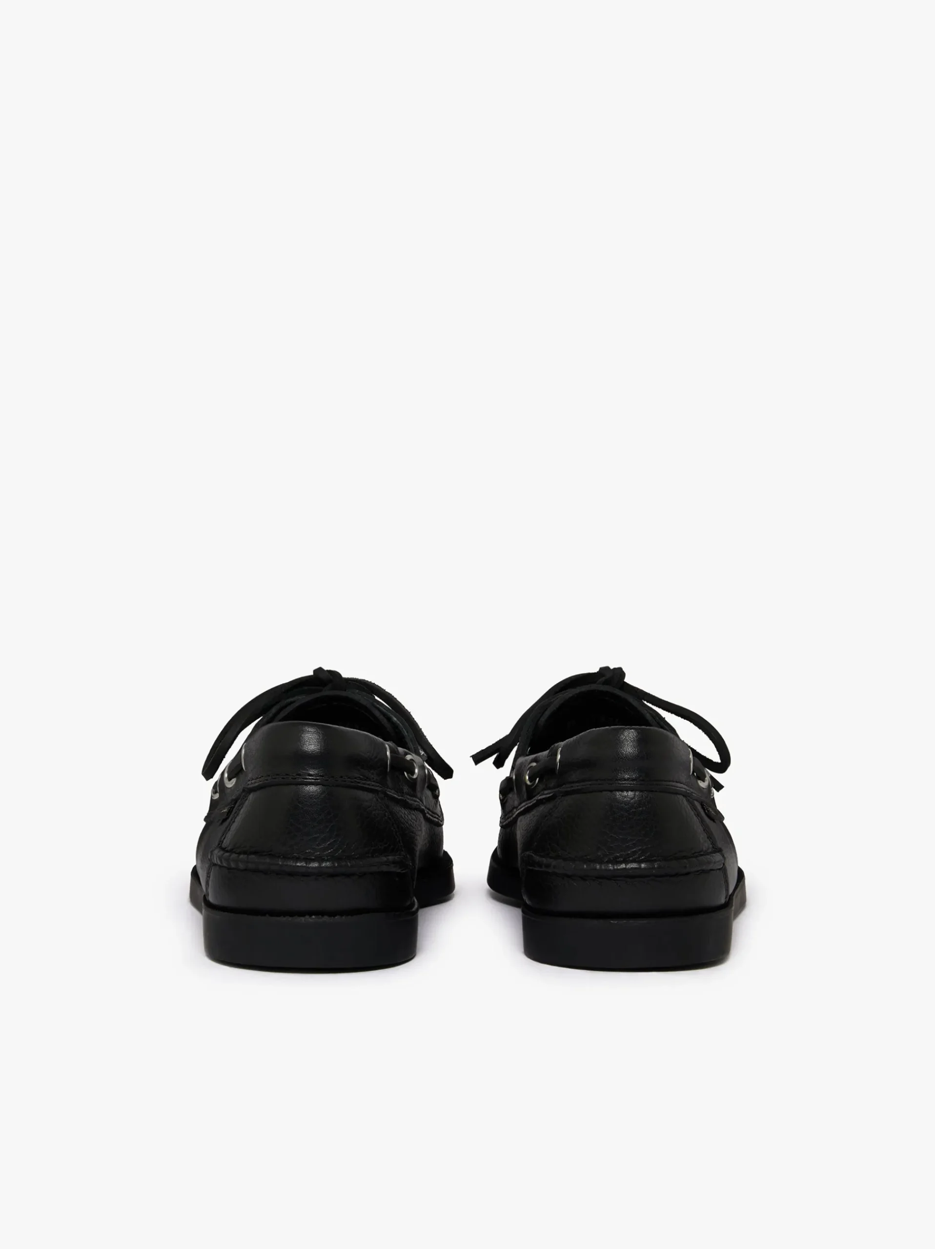 Best G.H.BASS Jetty II 2 Eye Boat Shoes Tumbled Leather Black
