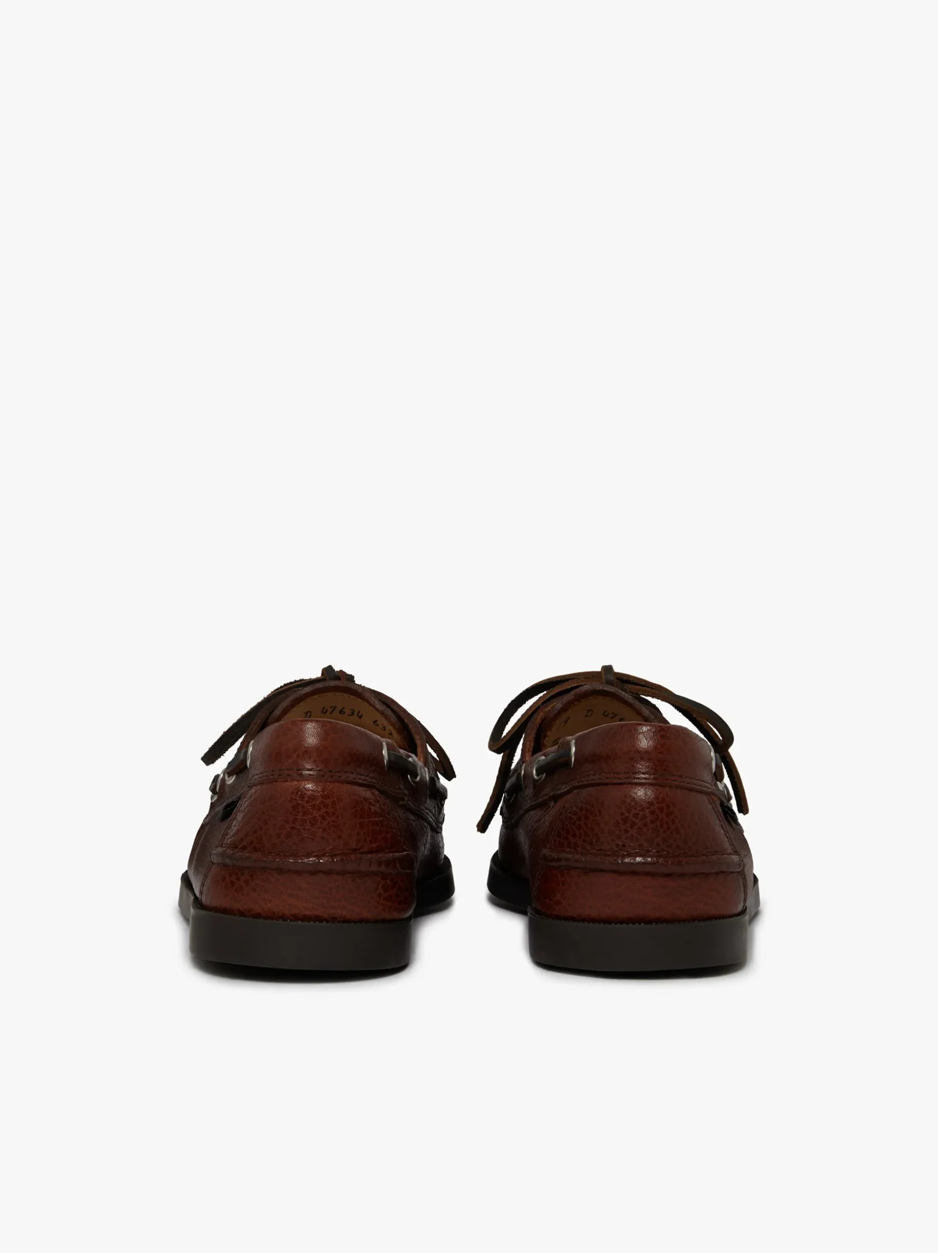 New G.H.BASS Jetty II 2 Eye Boat Shoes Tumbled Leather Dark Tan