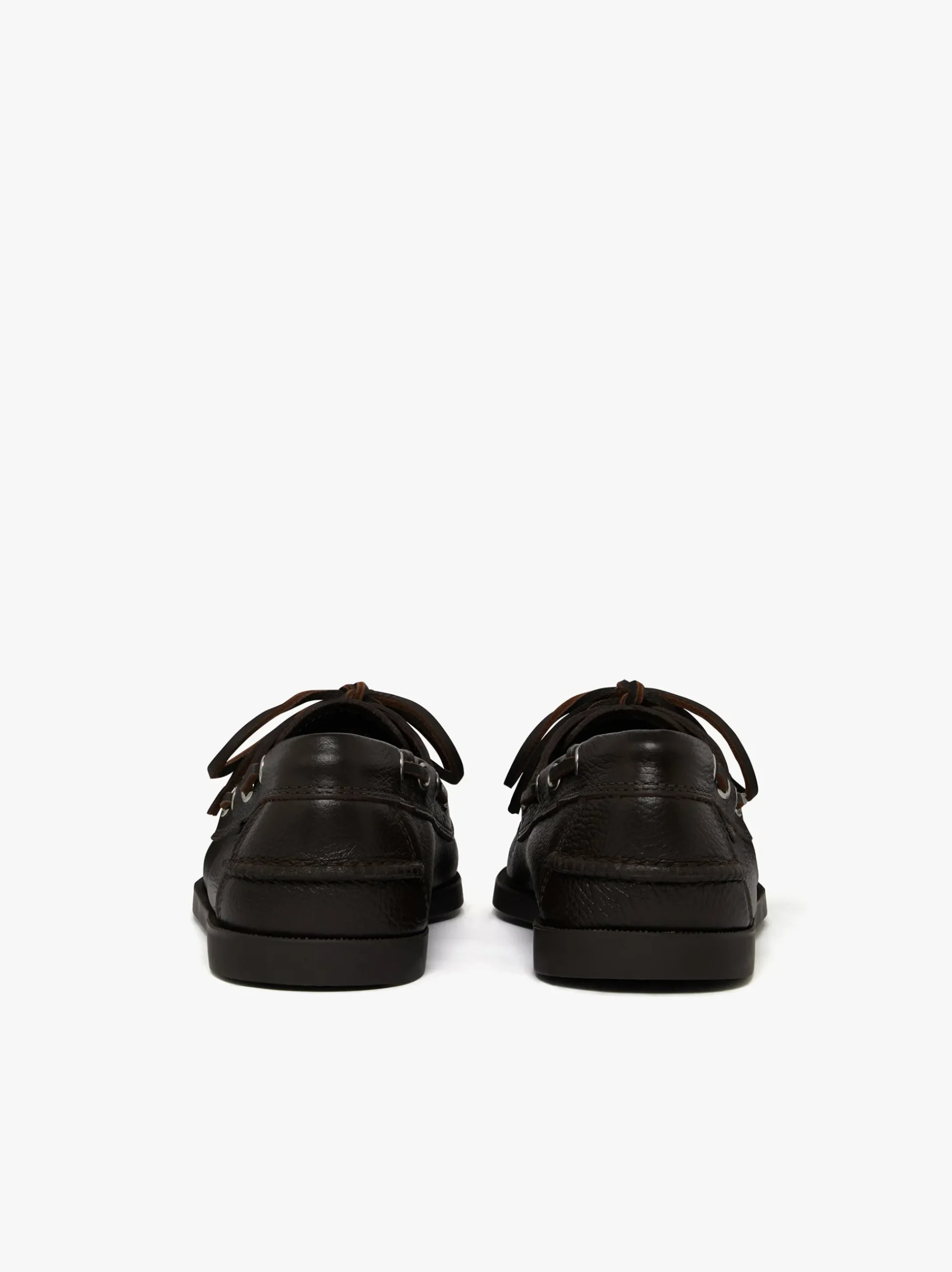 G.H.BASS Jetty II 2 Eye Boat Shoes Tumbled Leather Dark Brown