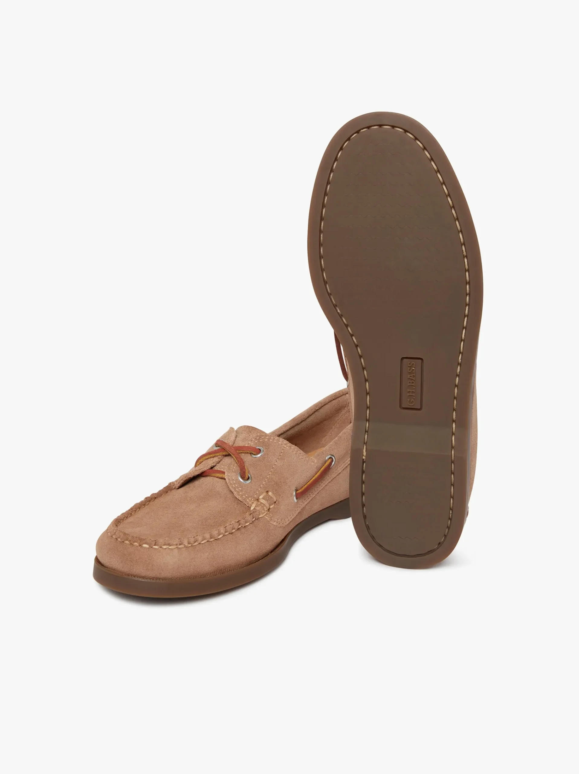Clearance G.H.BASS Jetty II 2 Eye Boat Shoes Suede Earth