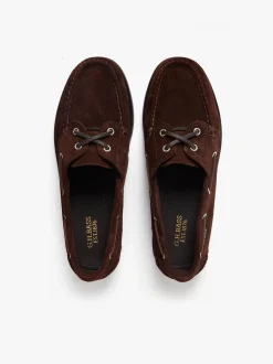 Discount G.H.BASS Jetty II 2 Eye Boat Shoes Suede Chocolate