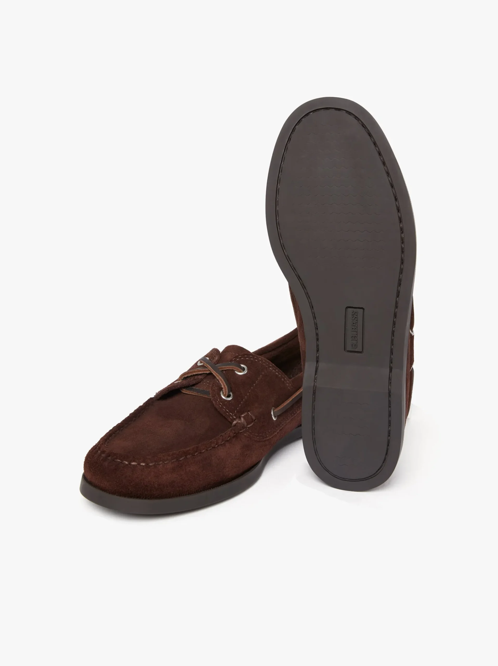 Discount G.H.BASS Jetty II 2 Eye Boat Shoes Suede Chocolate