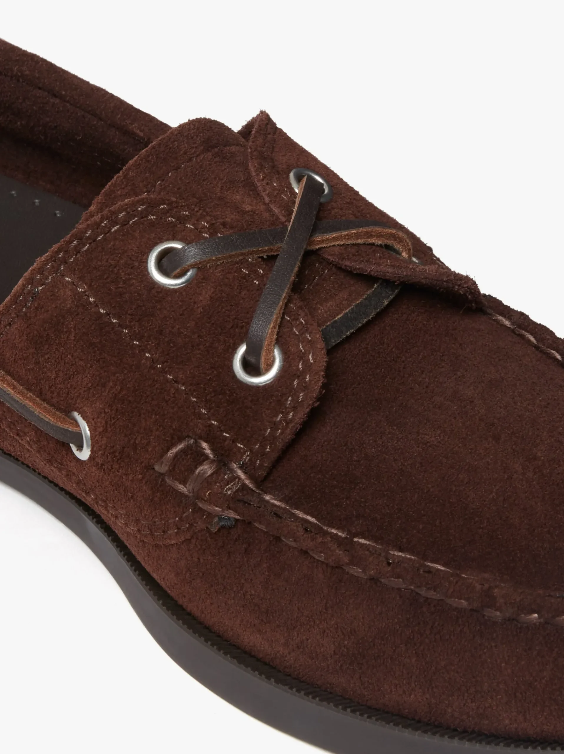 Discount G.H.BASS Jetty II 2 Eye Boat Shoes Suede Chocolate