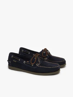 Sale G.H.BASS Jetty II 2 Eye Boat Shoes Suede Navy
