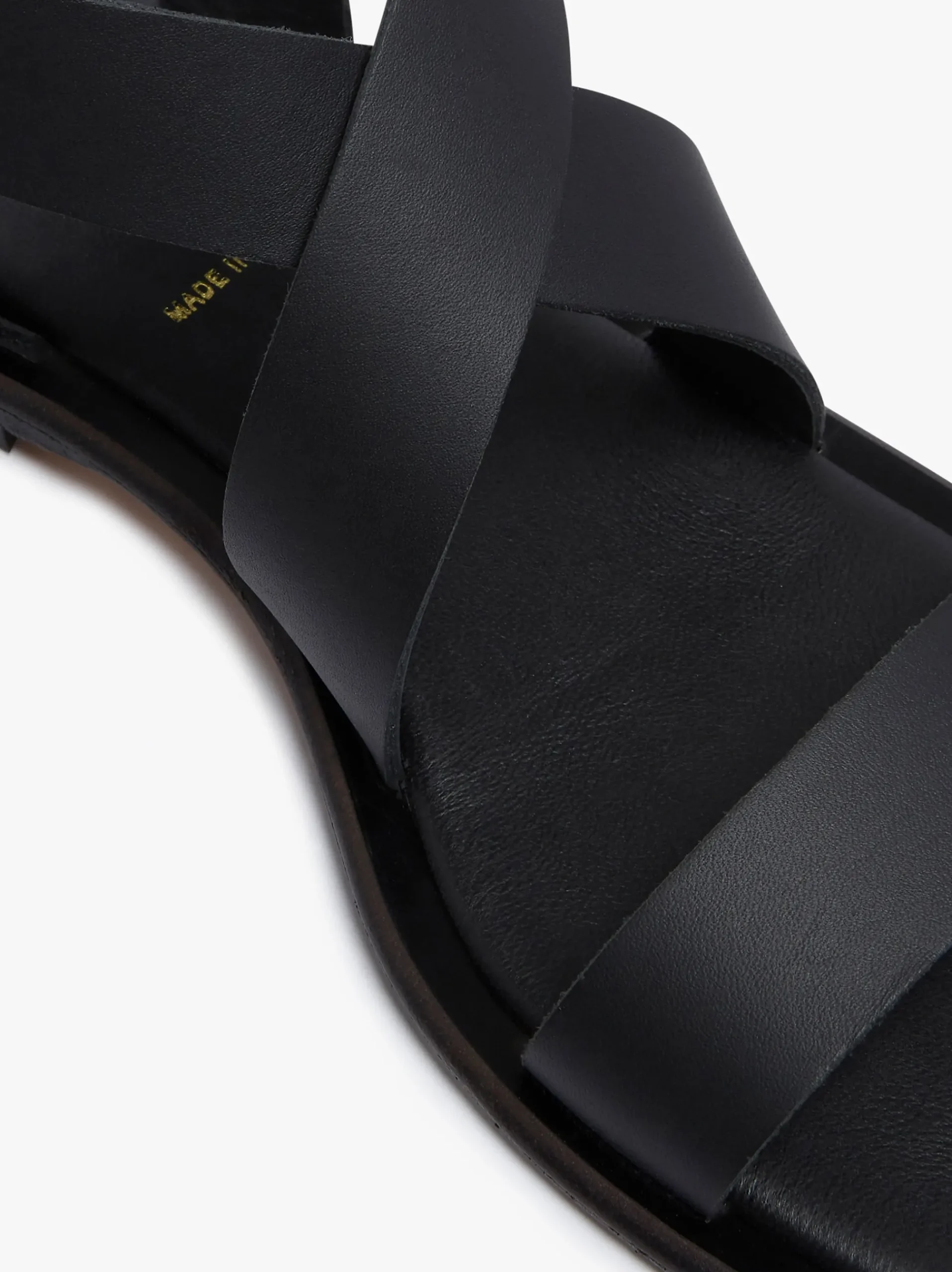 Online G.H.BASS Marina Ankle Strap Sandal Leather Black