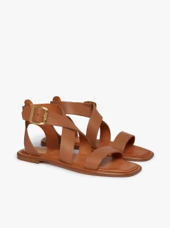 Discount G.H.BASS Marina Ankle Strap Sandal Leather Tan