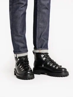 New G.H.BASS Mason Alpine Boots Tumbled Leather Black