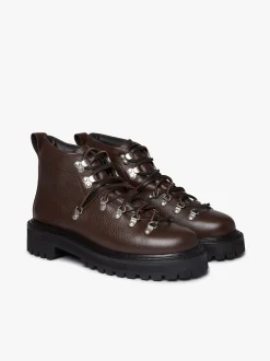 Outlet G.H.BASS Mason Alpine Boots Tumbled Leather Dark Brown