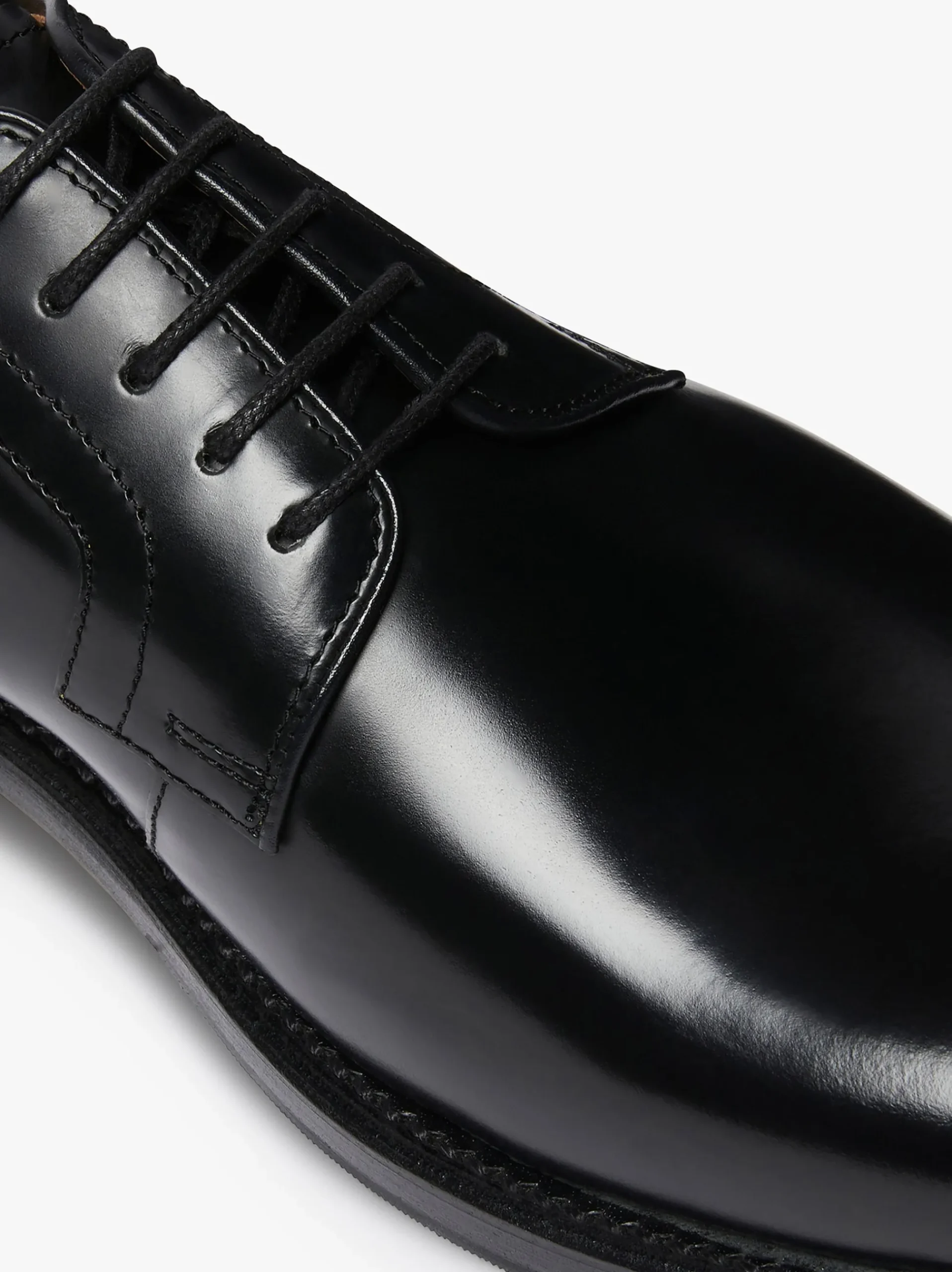 Discount G.H.BASS Monogram Derby Leather Black
