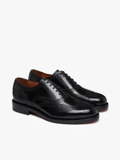 Online G.H.BASS Monogram Double Brogue Wingtip Leather Black