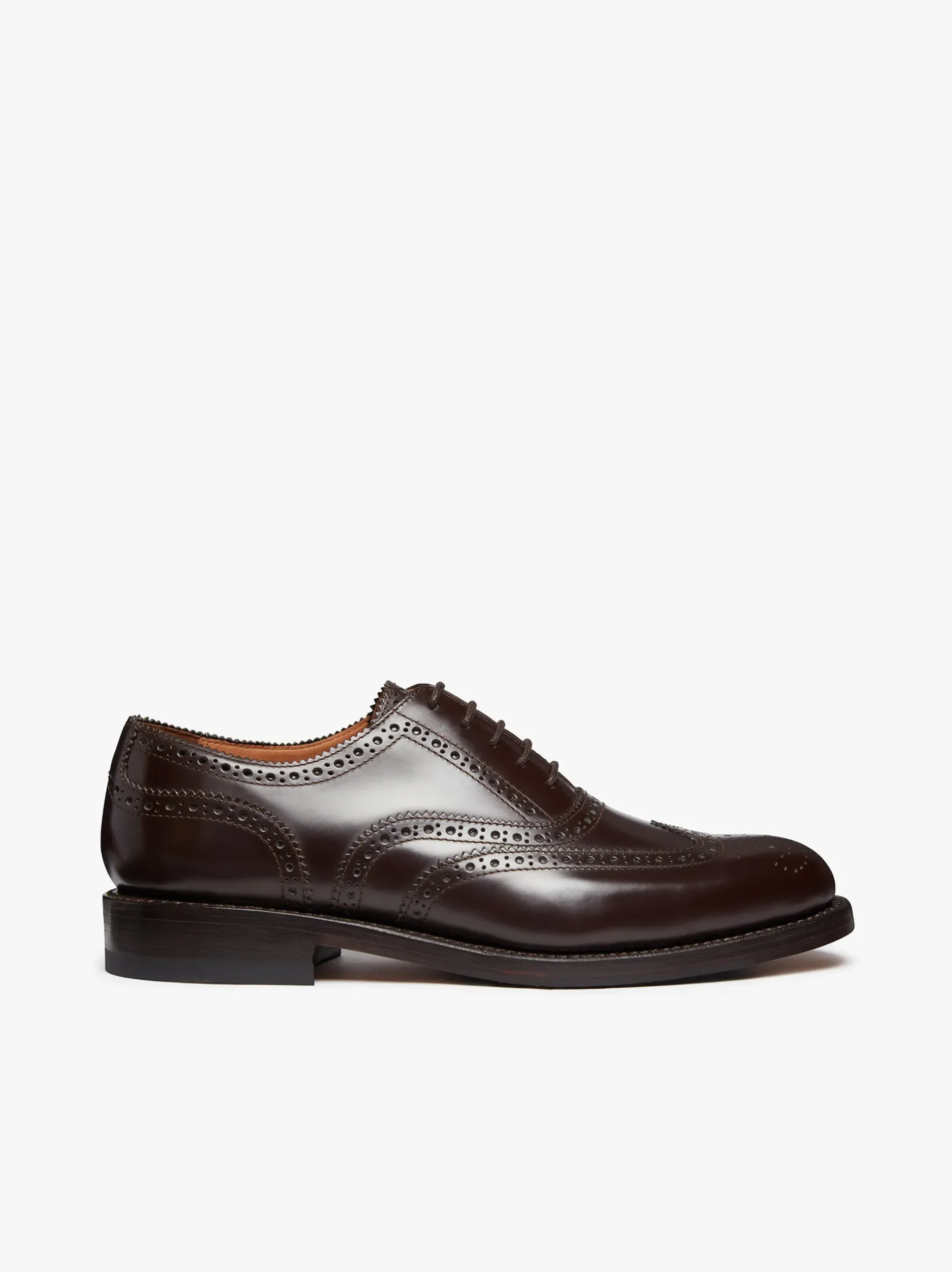 Clearance G.H.BASS Monogram Double Brogue Wingtip Leather Brown