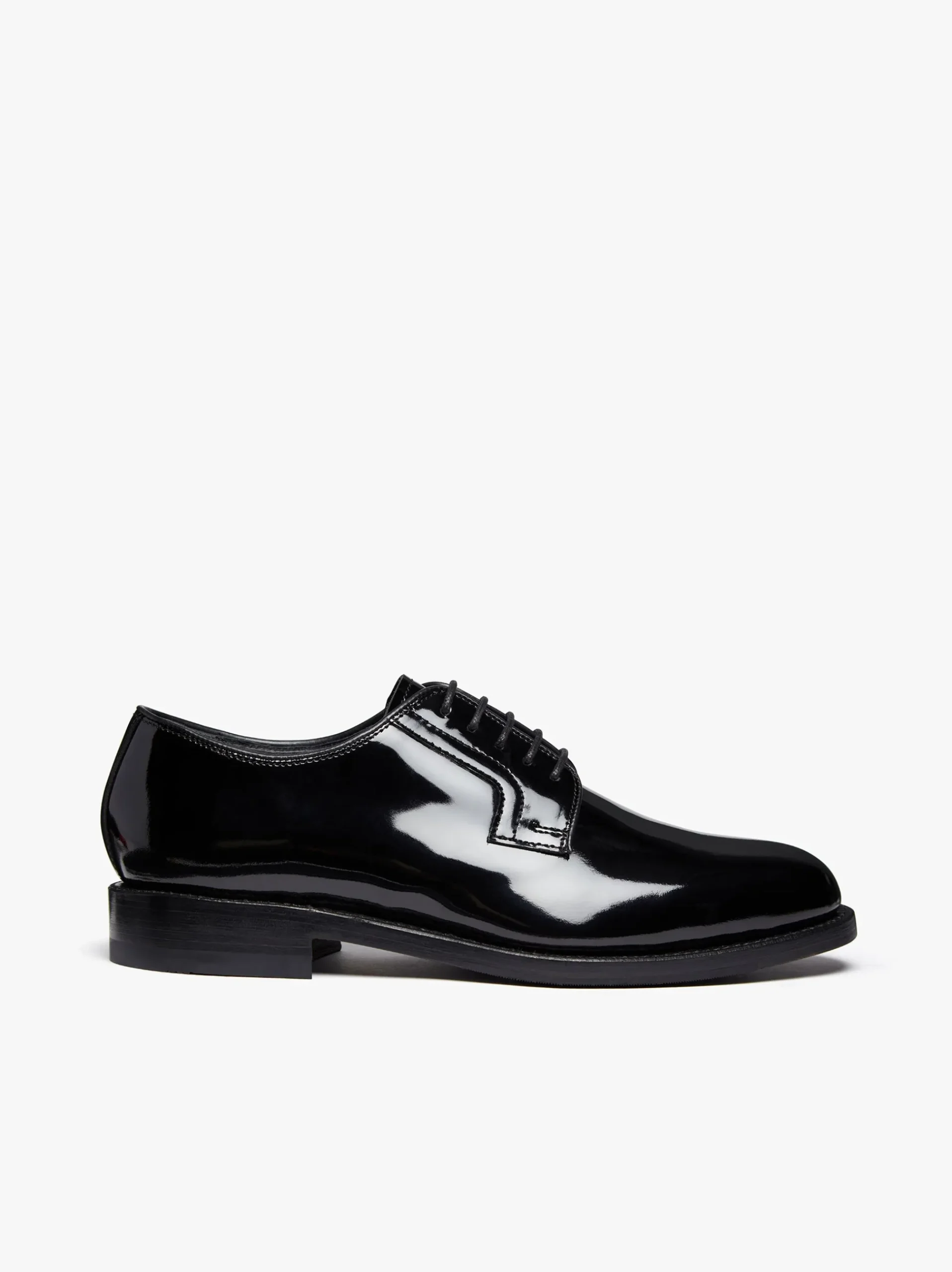 Outlet G.H.BASS Monogram Patent Derby Patent Leather Black