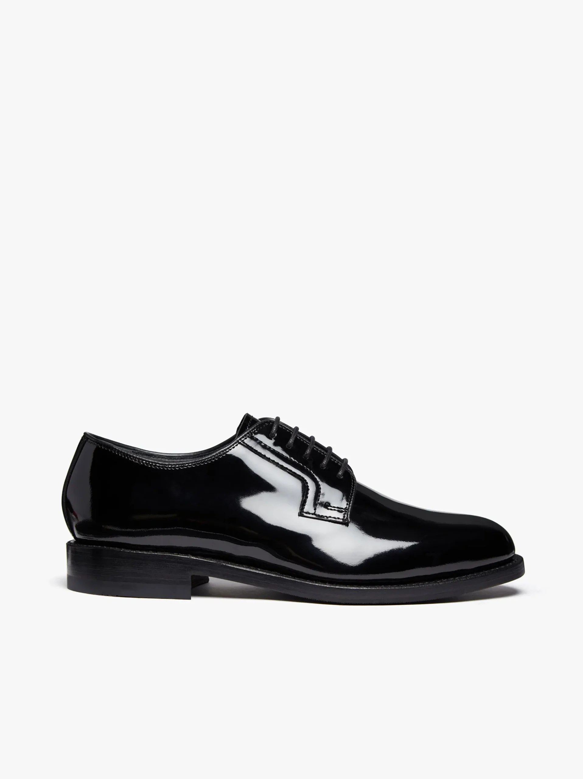 Outlet G.H.BASS Monogram Patent Derby Patent Leather Black