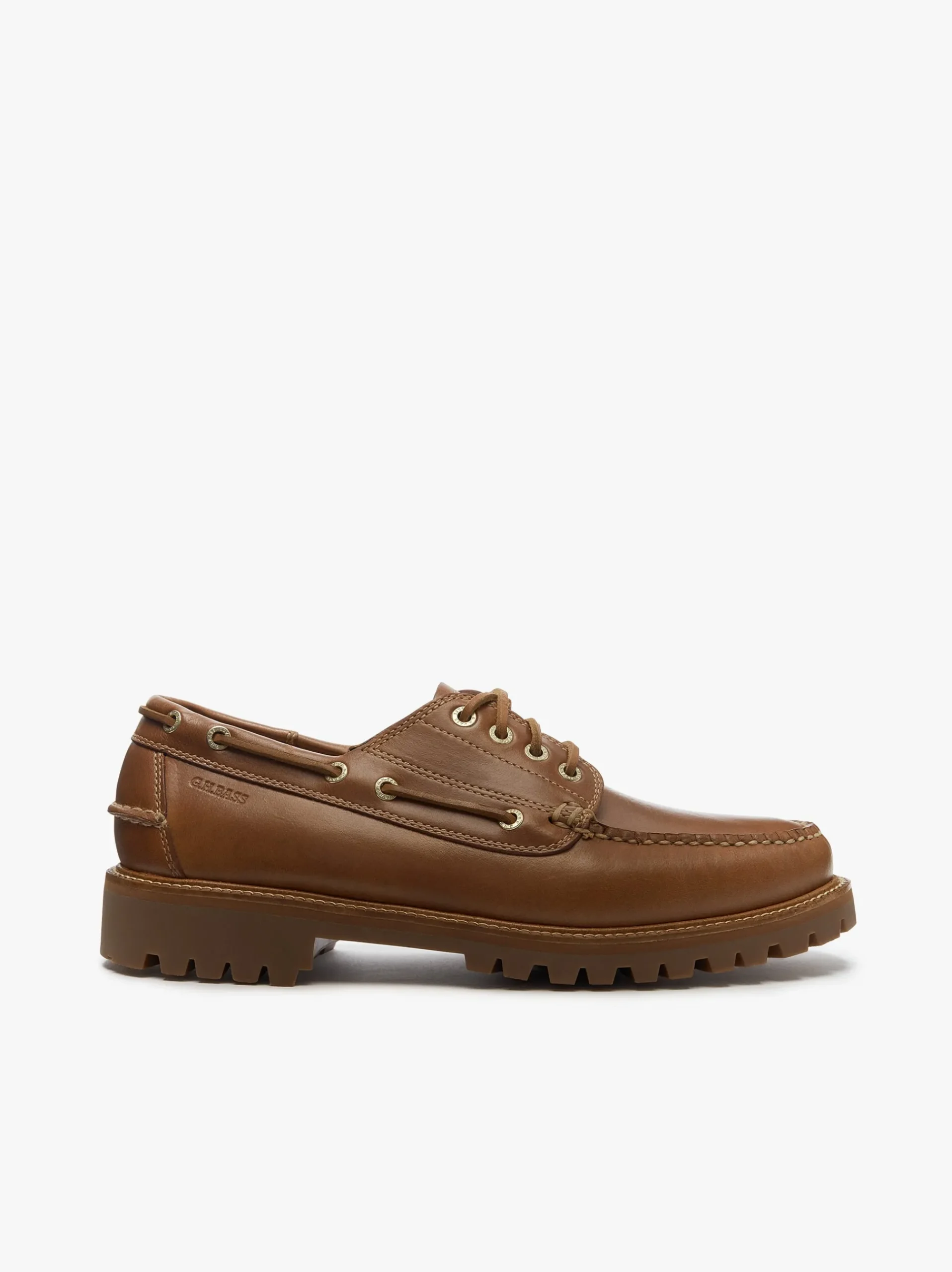 Discount G.H.BASS Ranger Camp Moc Leather Cognac