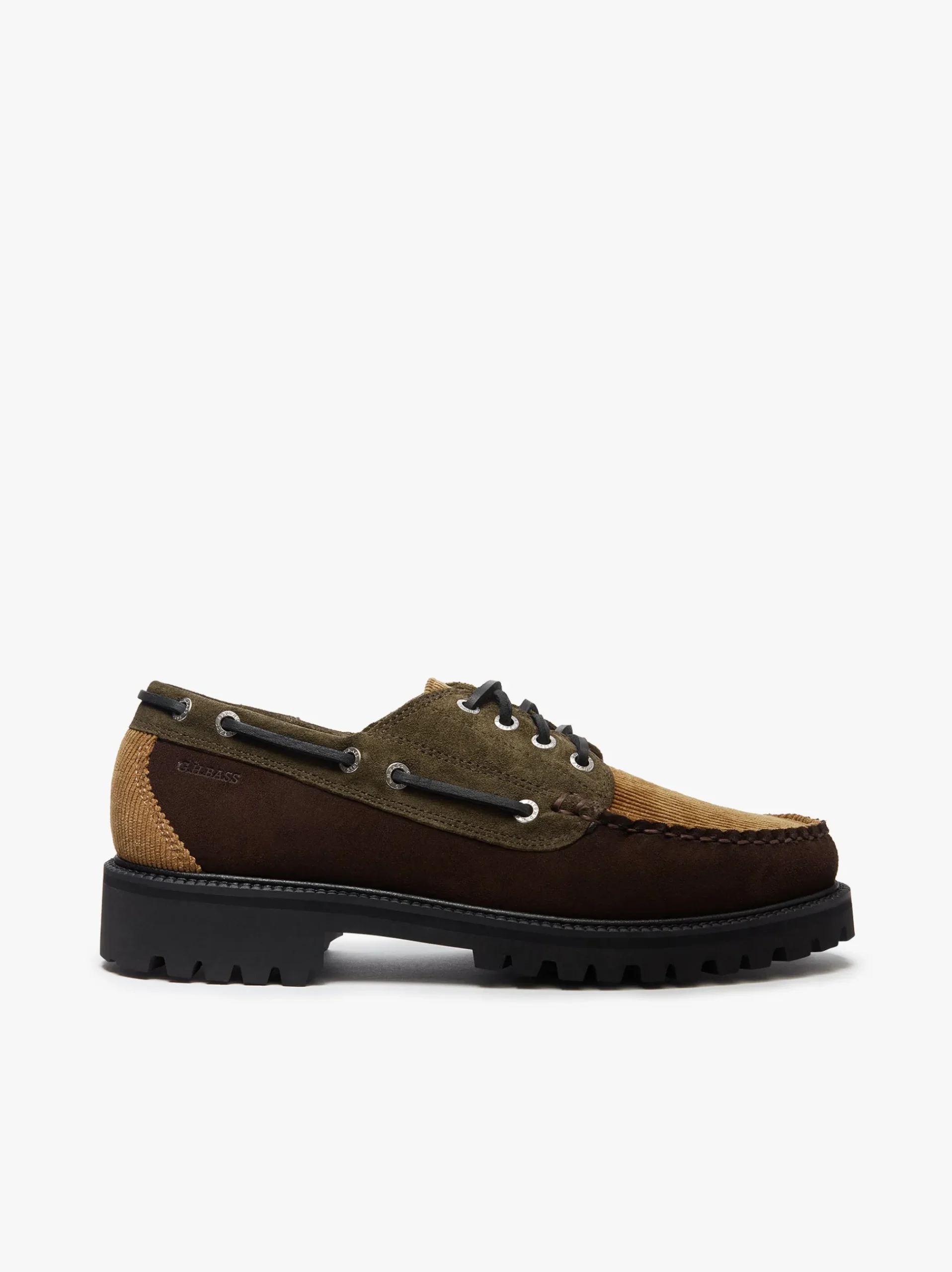 Sale G.H.BASS Ranger Camp Moc Dark Brown and Tan Corduroy