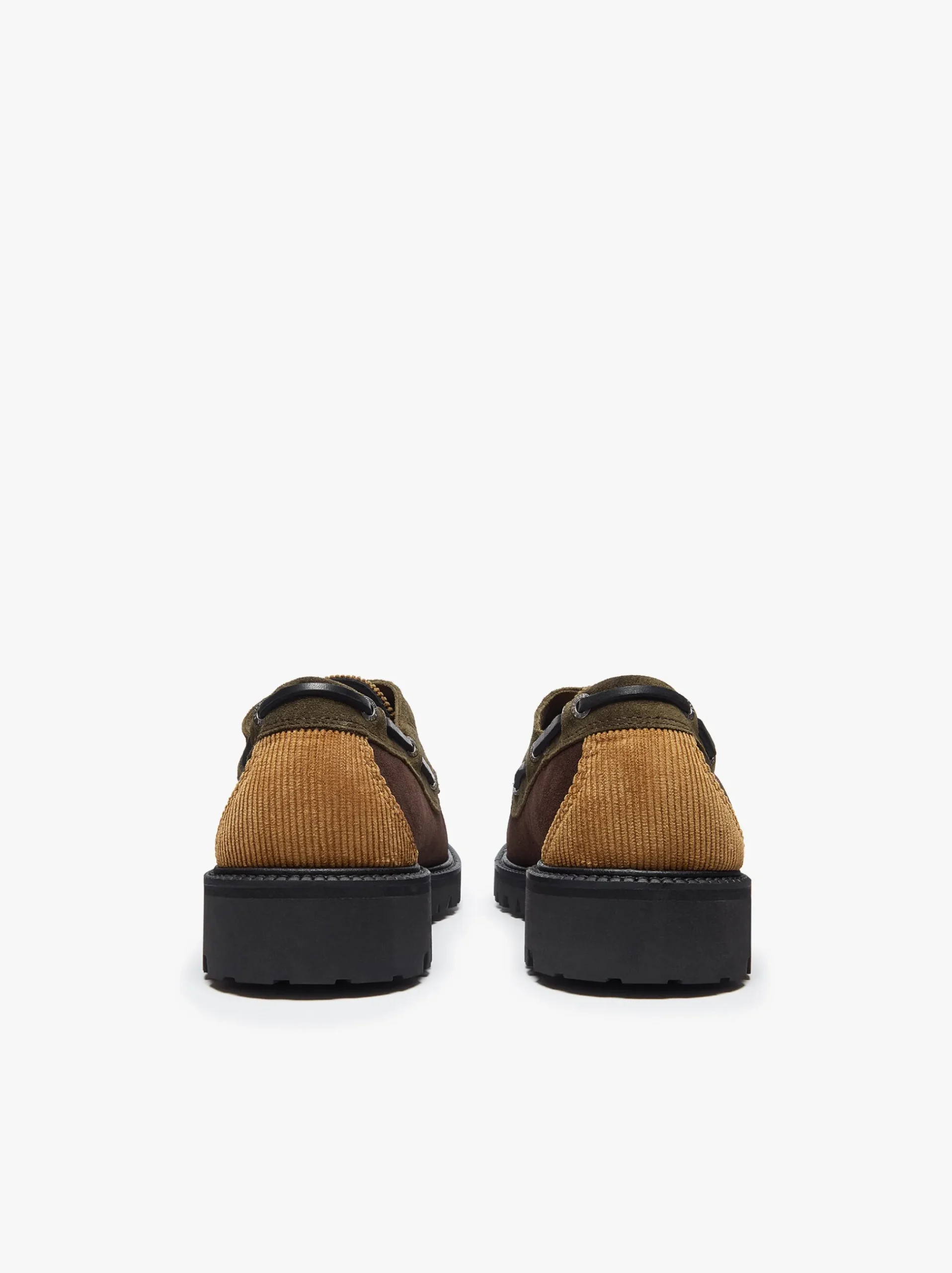 Sale G.H.BASS Ranger Camp Moc Dark Brown and Tan Corduroy