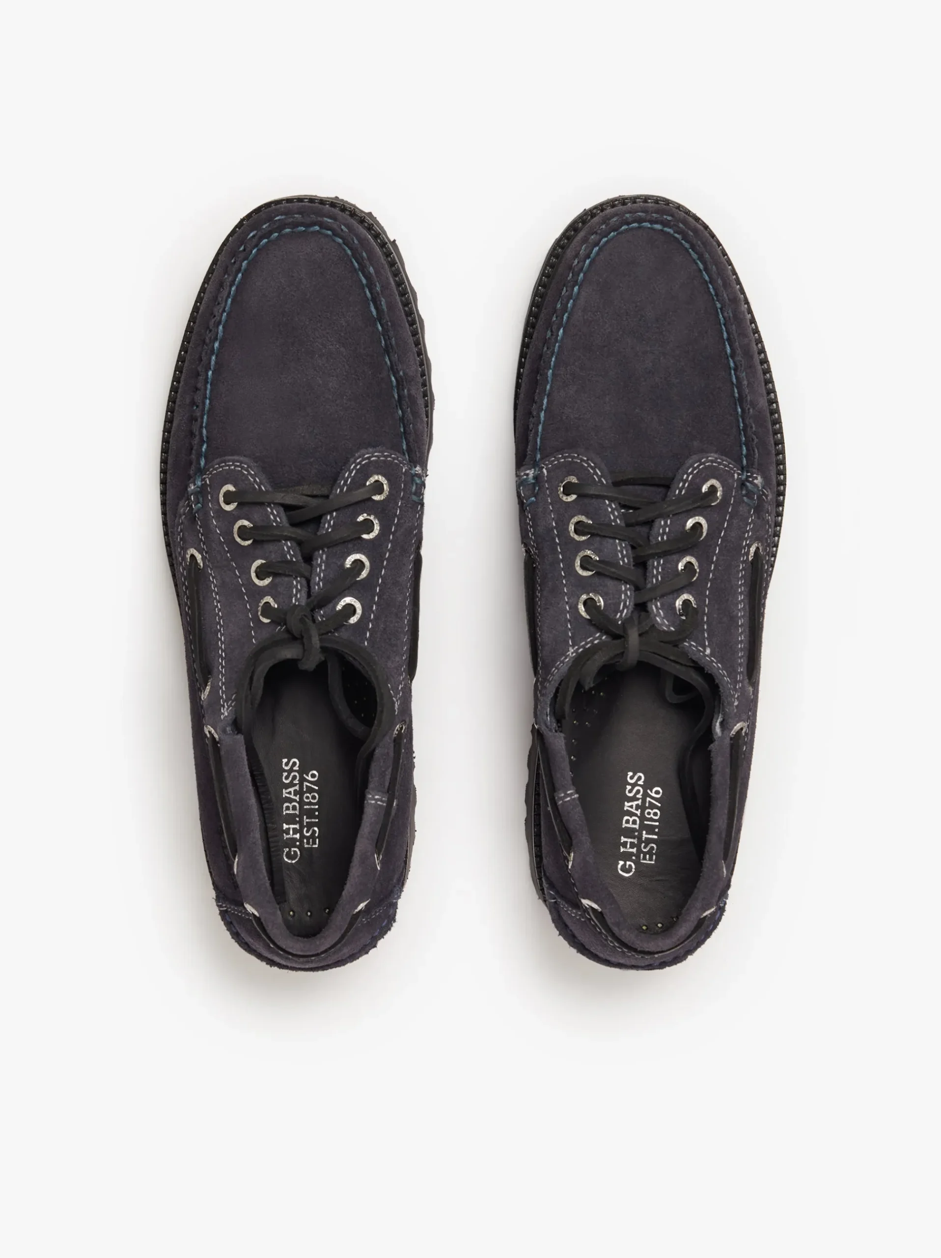 Hot G.H.BASS Ranger Camp Moc Navy Suede Dark Grey