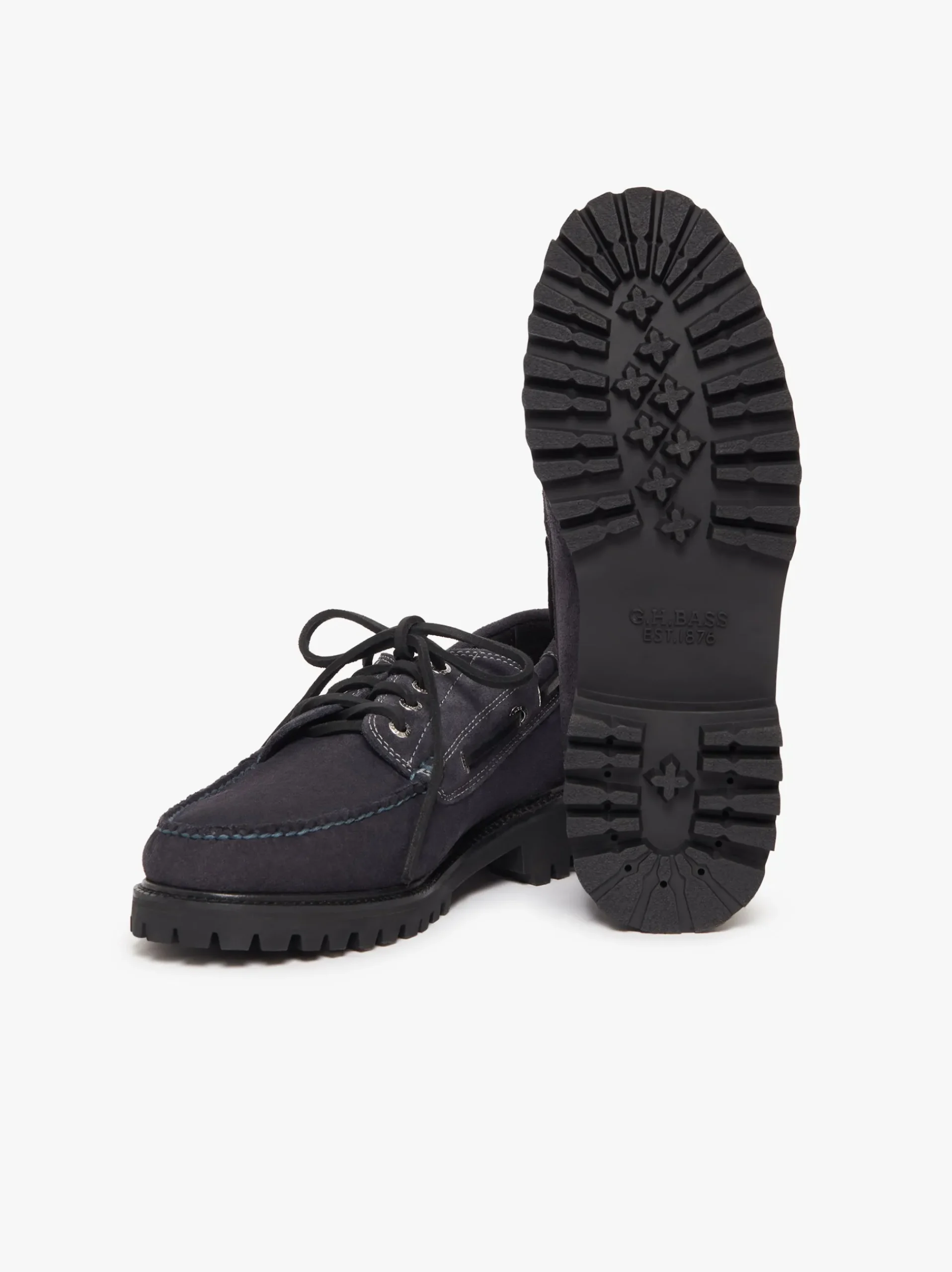 Hot G.H.BASS Ranger Camp Moc Navy Suede Dark Grey