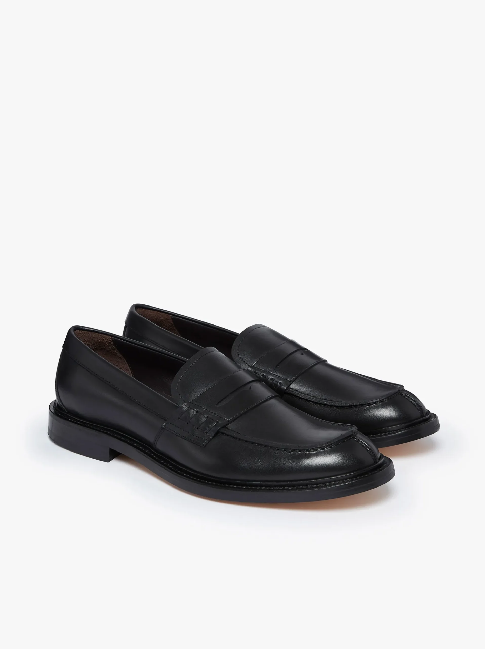 Hot G.H.BASS Stanford Penny Loafers Leather Black