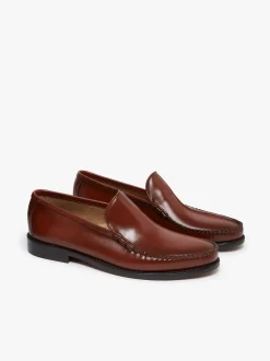 Discount G.H.BASS Weejuns Cobra Venetian Loafers Leather Smoke Paprika