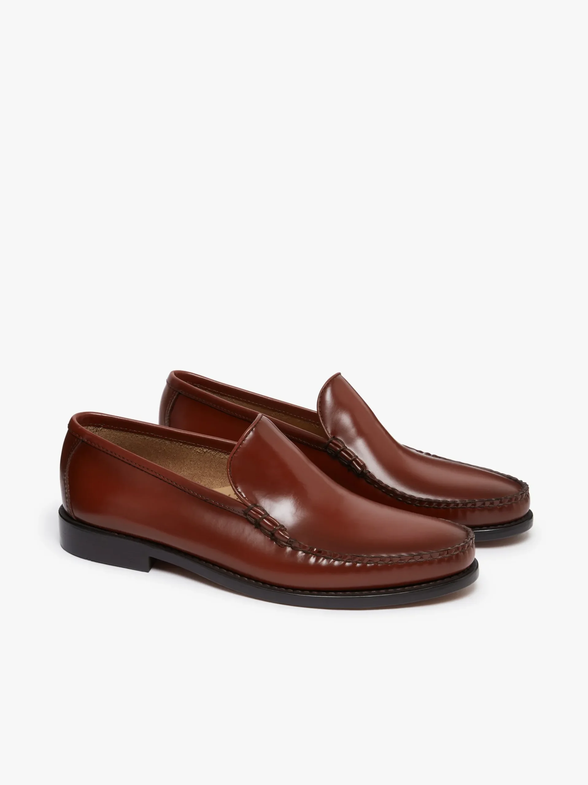 Discount G.H.BASS Weejuns Cobra Venetian Loafers Leather Smoke Paprika