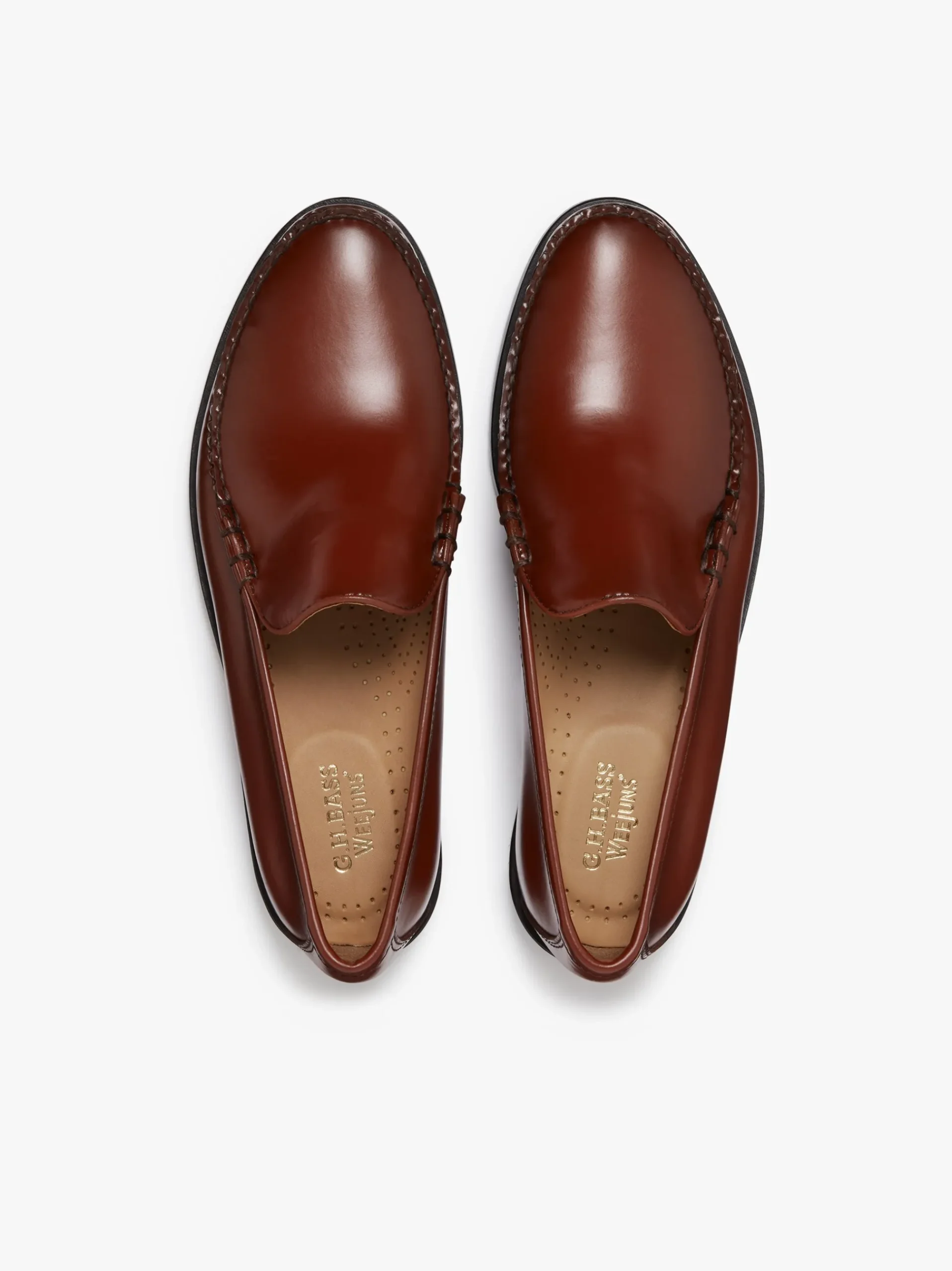 Discount G.H.BASS Weejuns Cobra Venetian Loafers Leather Smoke Paprika