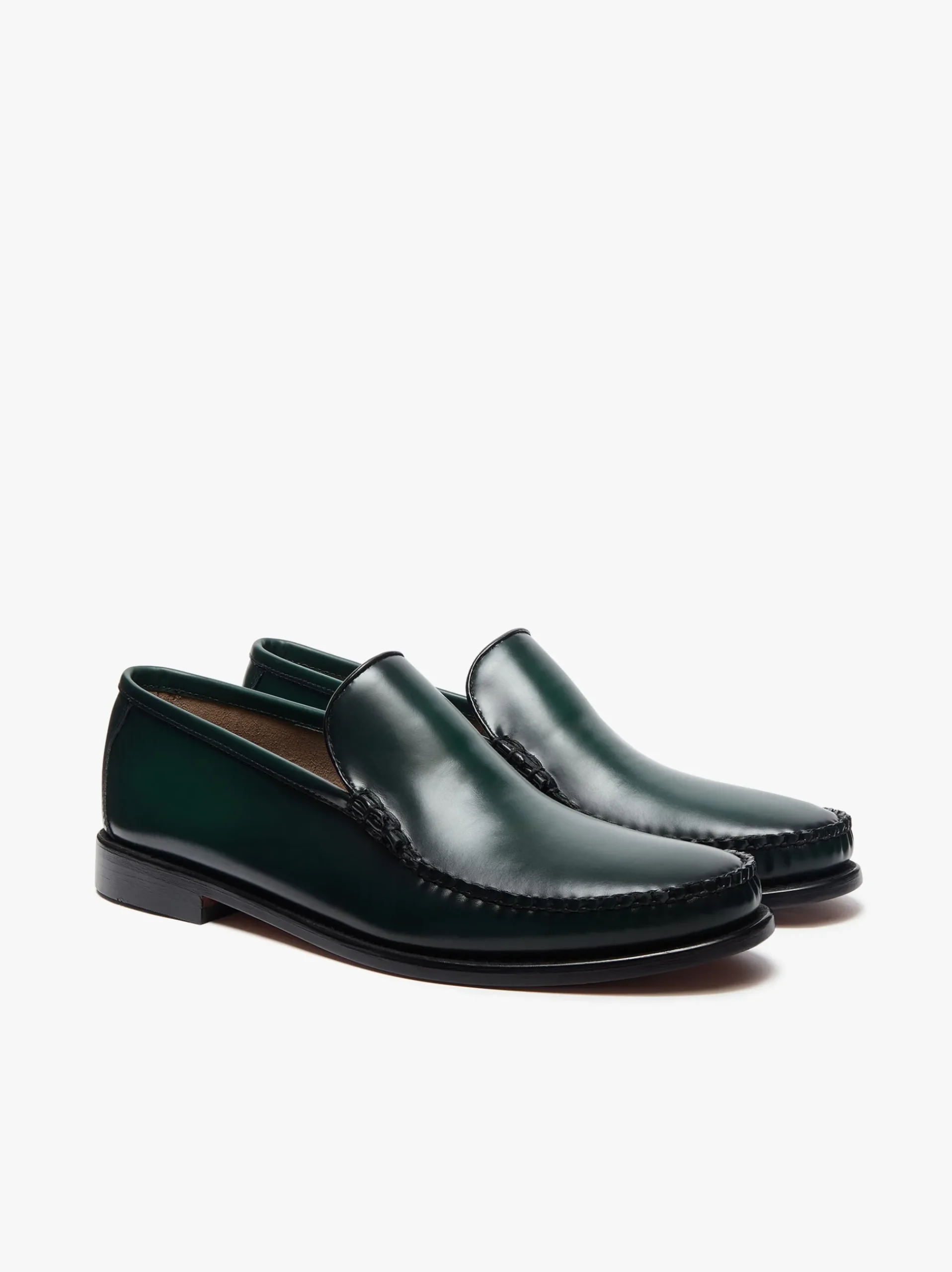 Outlet G.H.BASS Weejuns Cobra Venetian Loafers leather Dark Green