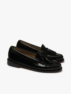 Outlet G.H.BASS Weejuns Estelle Brogue Tassel Loafers Leather Black
