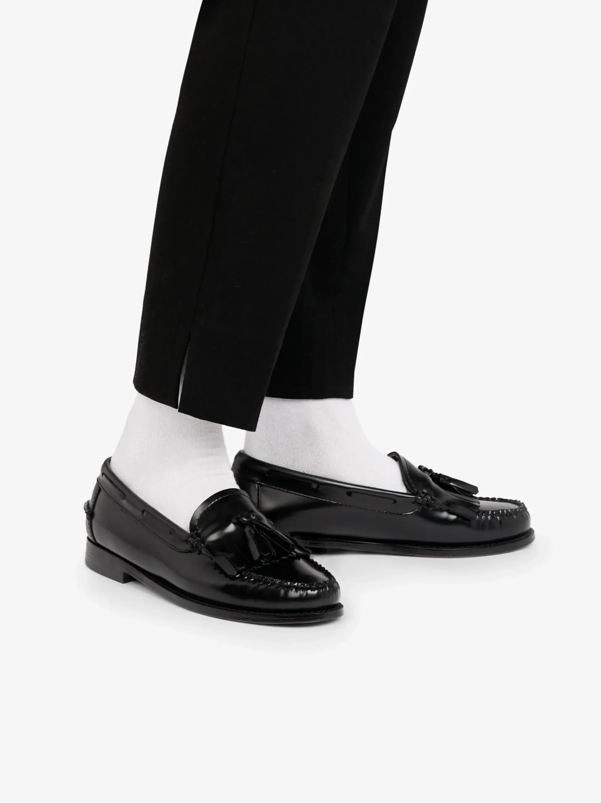 Best G.H.BASS Weejuns Esther Kiltie Tassel Loafers Leather Black