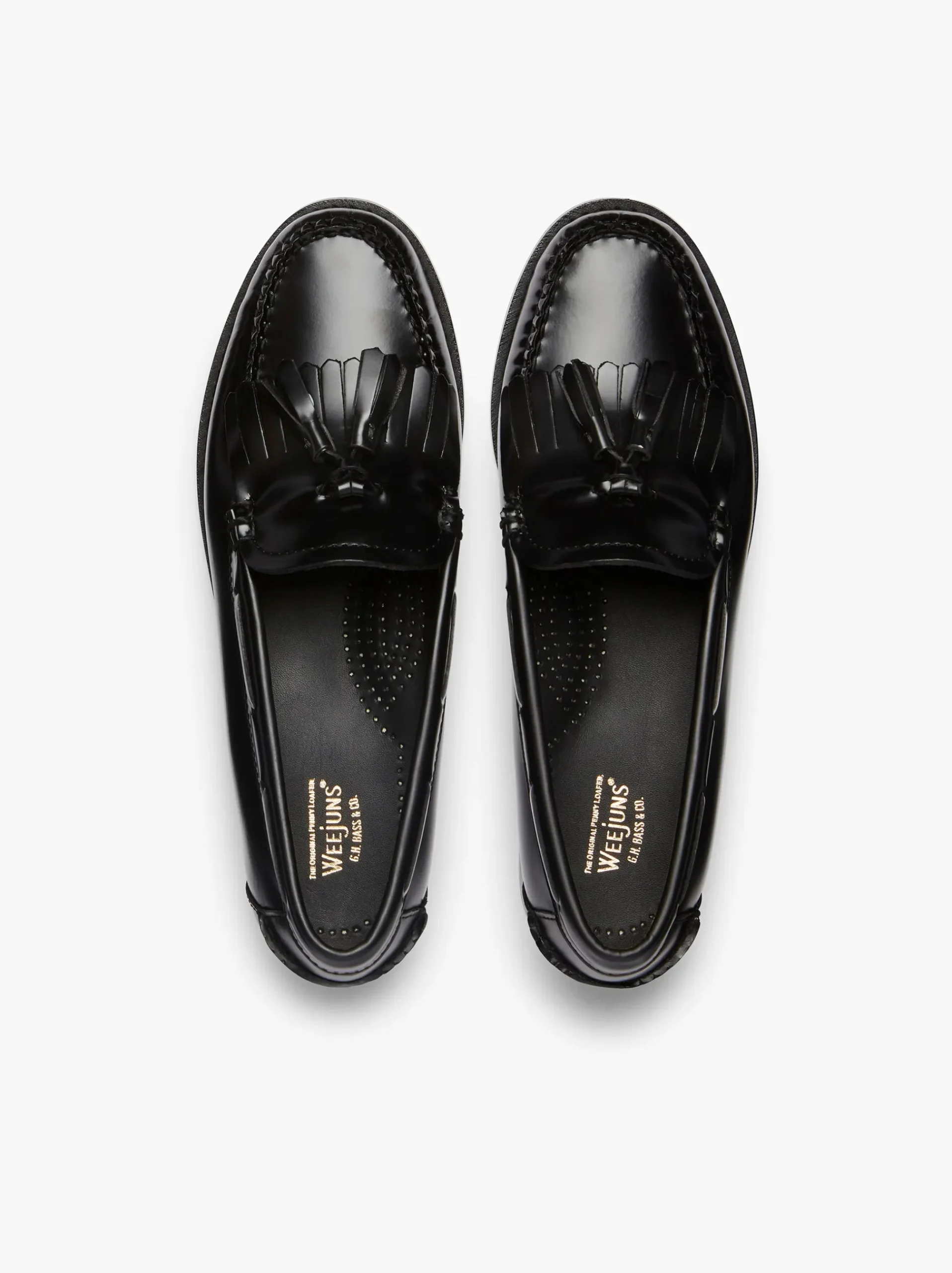 Best G.H.BASS Weejuns Esther Kiltie Tassel Loafers Leather Black