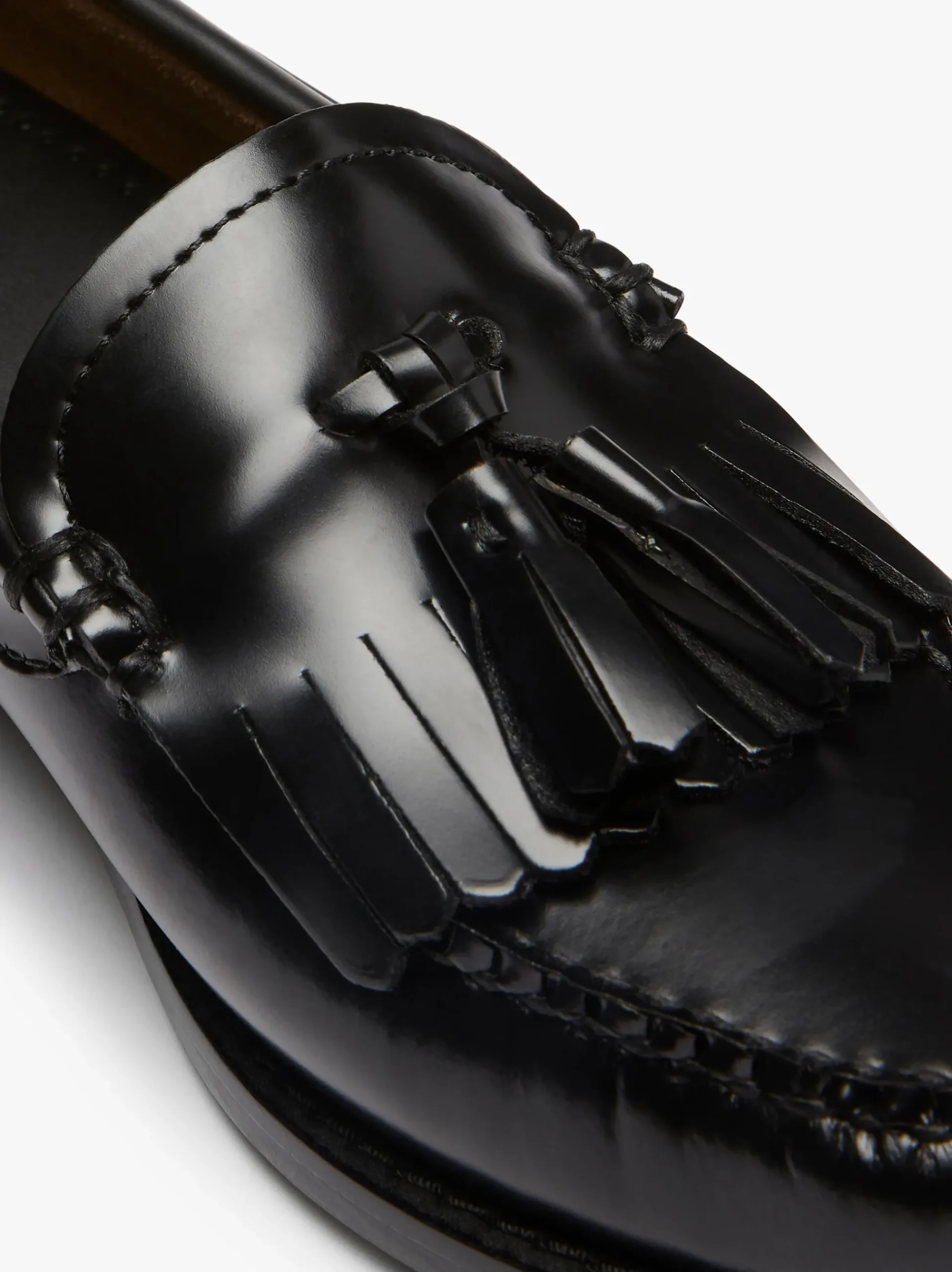Best G.H.BASS Weejuns Esther Kiltie Tassel Loafers Leather Black