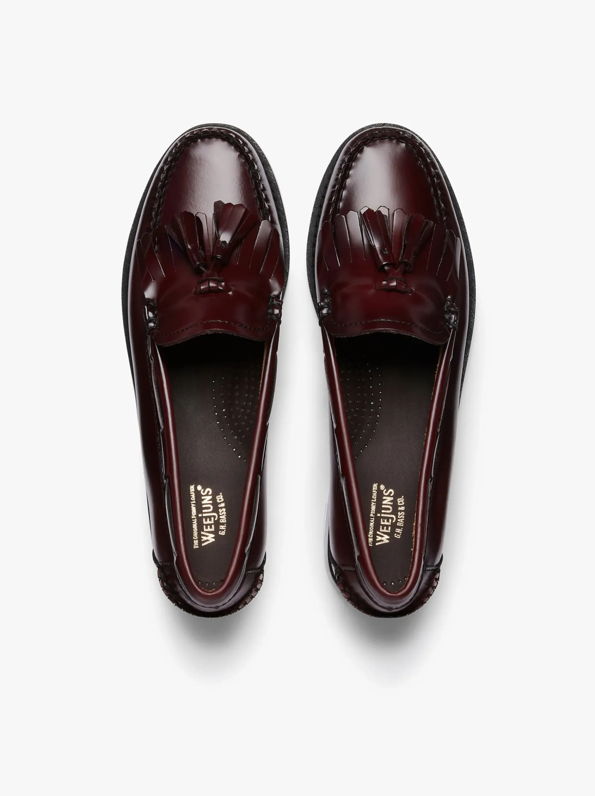 Online G.H.BASS Weejuns Esther Kiltie Tassel Loafers Leather Wine