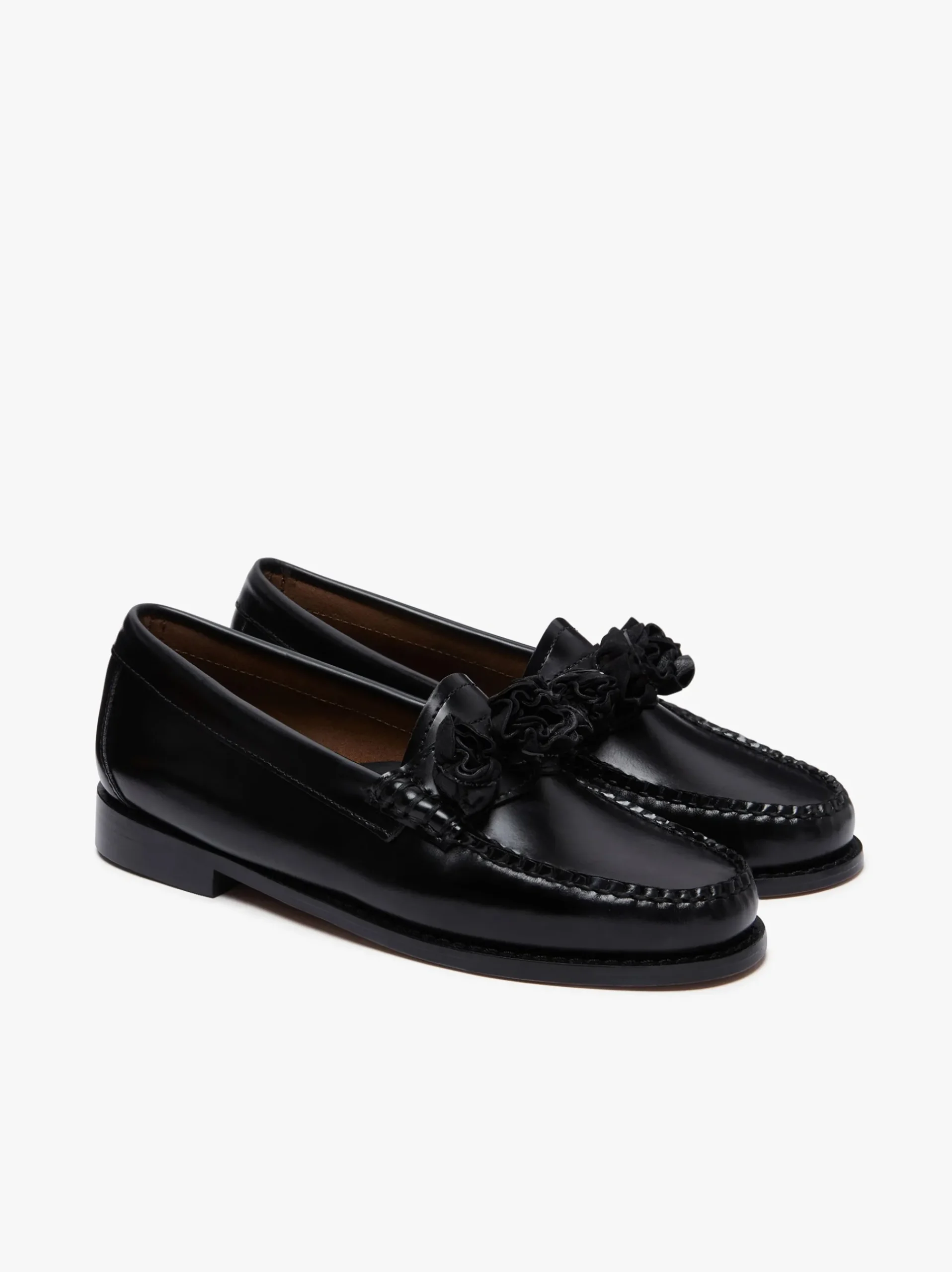 Hot G.H.BASS Weejuns Flora Penny Loafers Black Leather