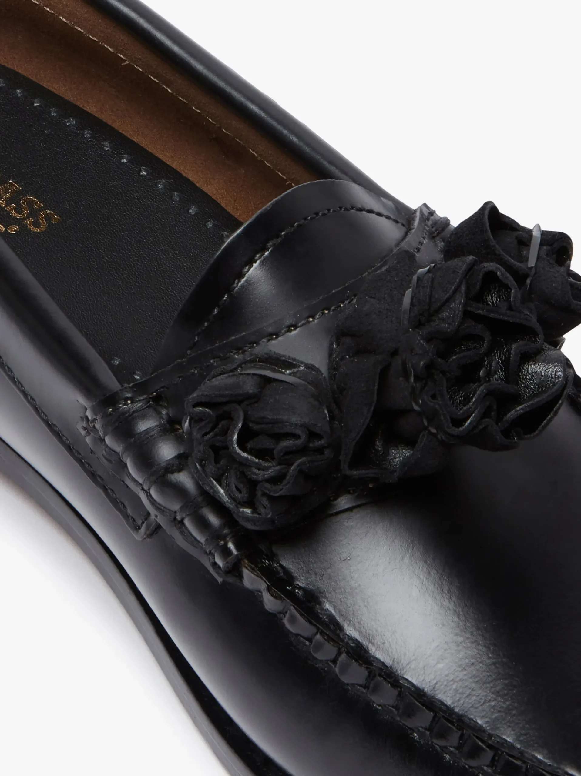 Hot G.H.BASS Weejuns Flora Penny Loafers Black Leather