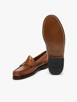Best G.H.BASS Weejuns Heritage Larson Penny Loafers Bombay Leather Brown