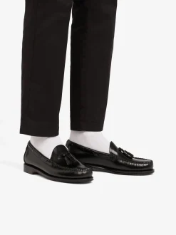 Best G.H.BASS Weejuns Larkin Tassel Loafers Leather Black