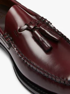Best G.H.BASS Weejuns Larkin Tassel Loafers Leather Wine