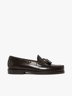 Hot G.H.BASS Weejuns Larkin Tassel Loafers leather with leather sole Chocolate