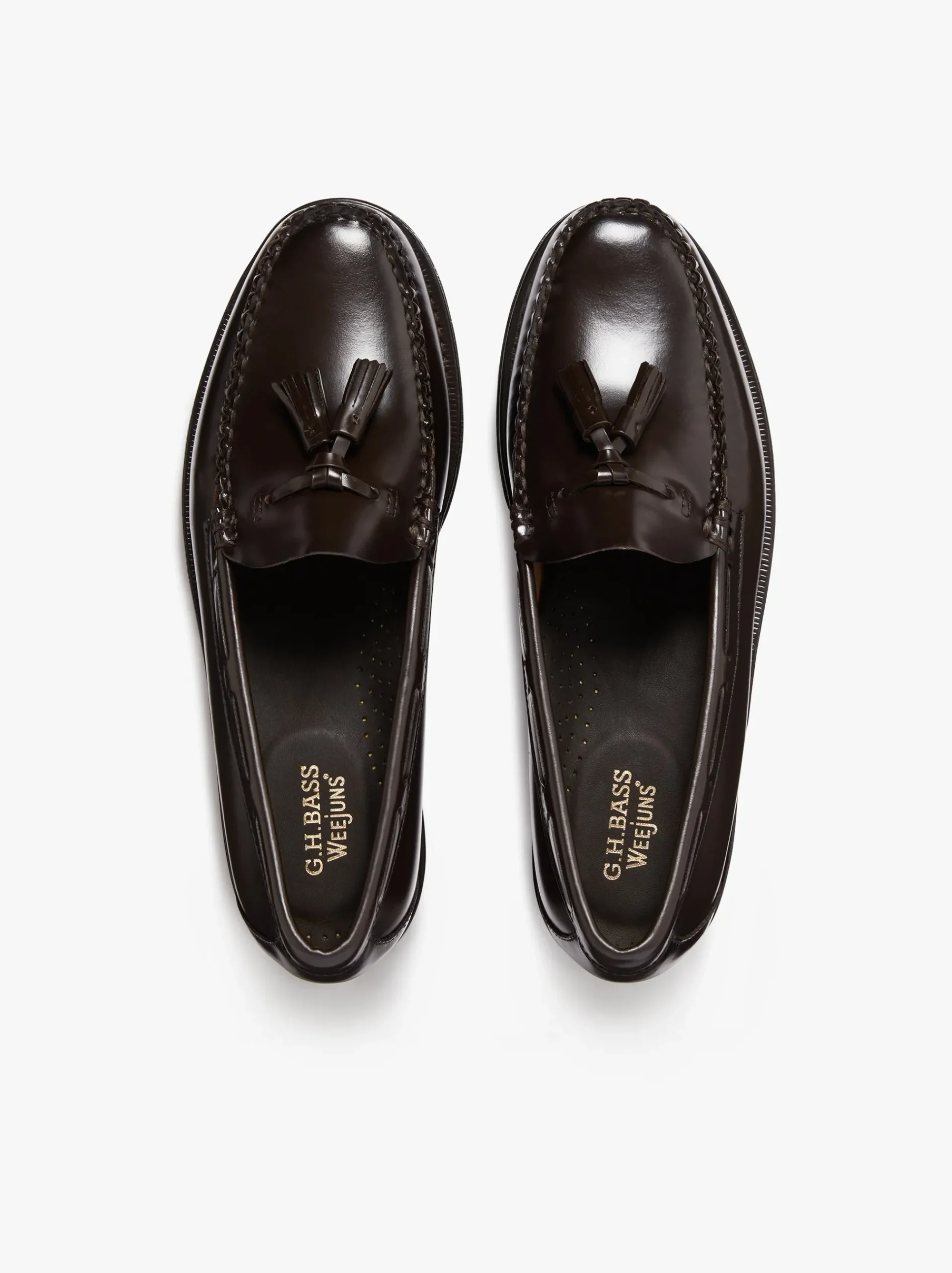 Hot G.H.BASS Weejuns Larkin Tassel Loafers leather with leather sole Chocolate