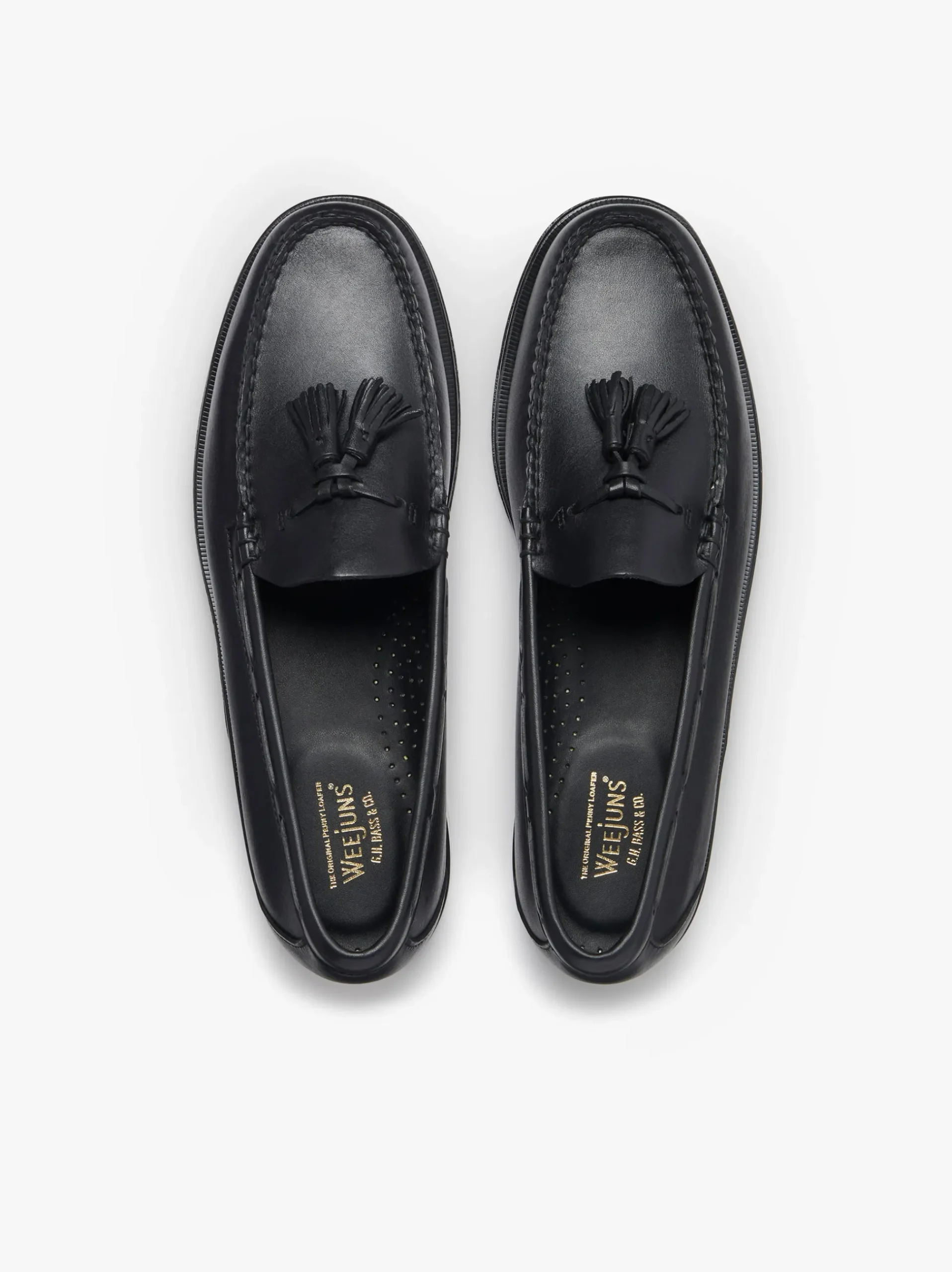 Best G.H.BASS Weejuns Larkin Tassel Loafers Soft Leather Black
