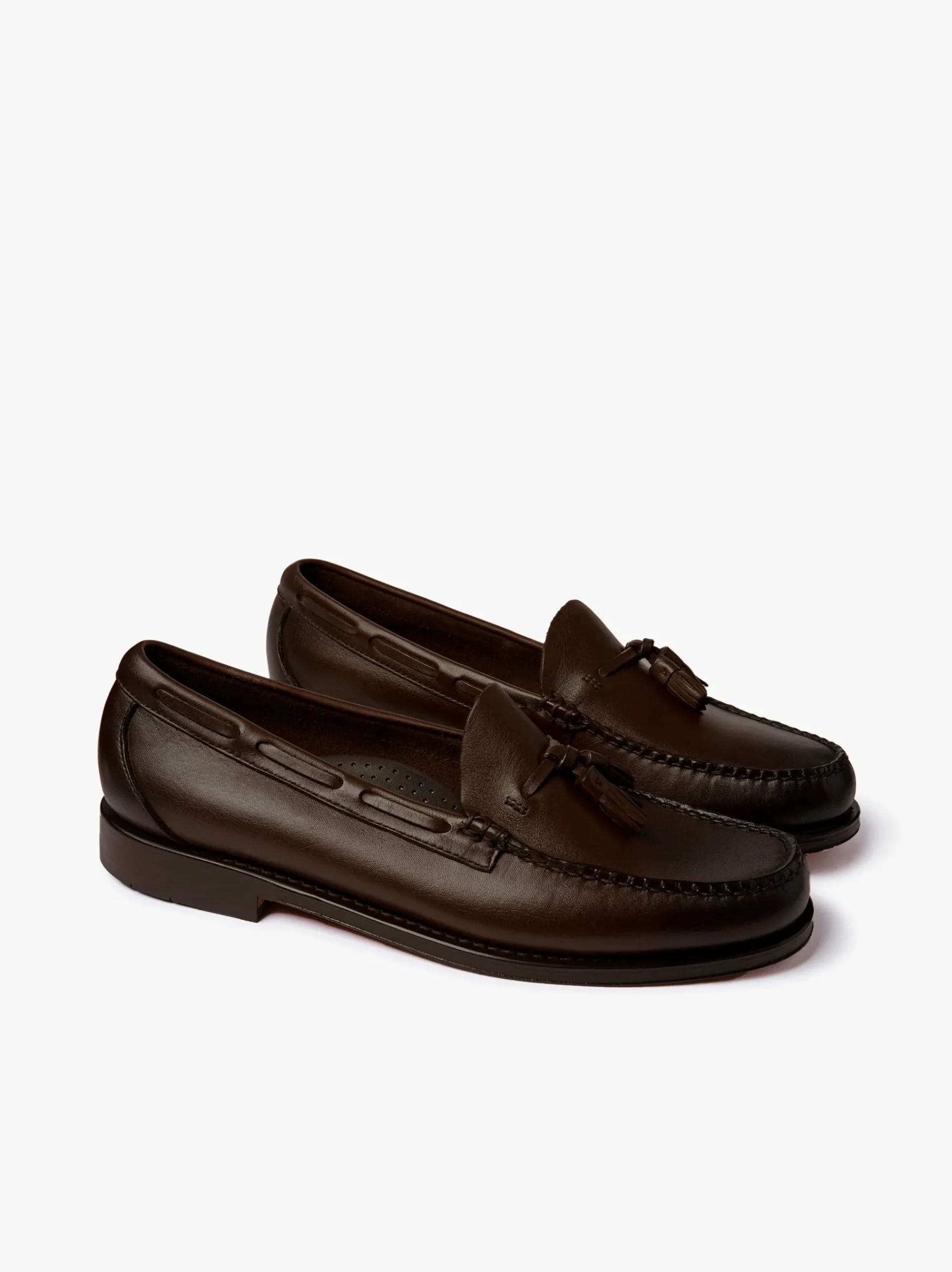 G.H.BASS Weejuns Larkin Tassel Loafers Leather Chocolate