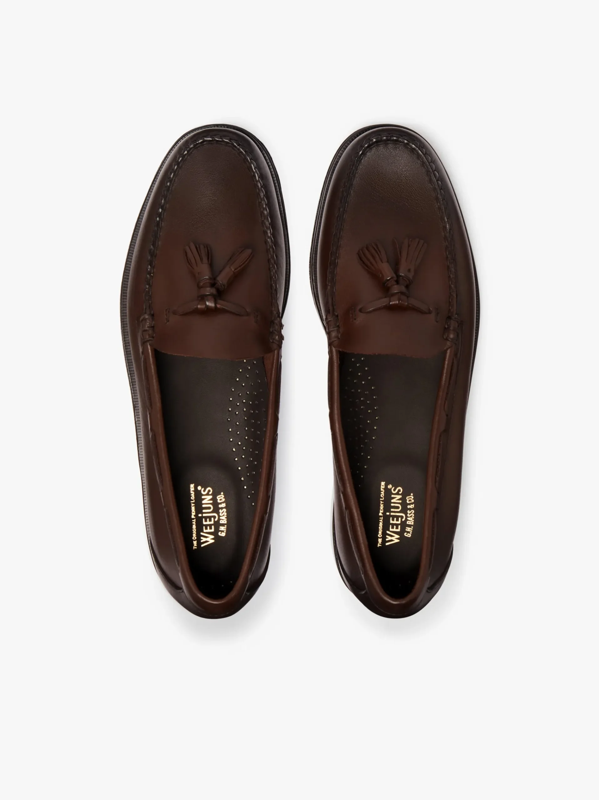 G.H.BASS Weejuns Larkin Tassel Loafers Leather Chocolate