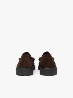 Clearance G.H.BASS Weejuns Larson Lug Penny Loafers suede Chocolate