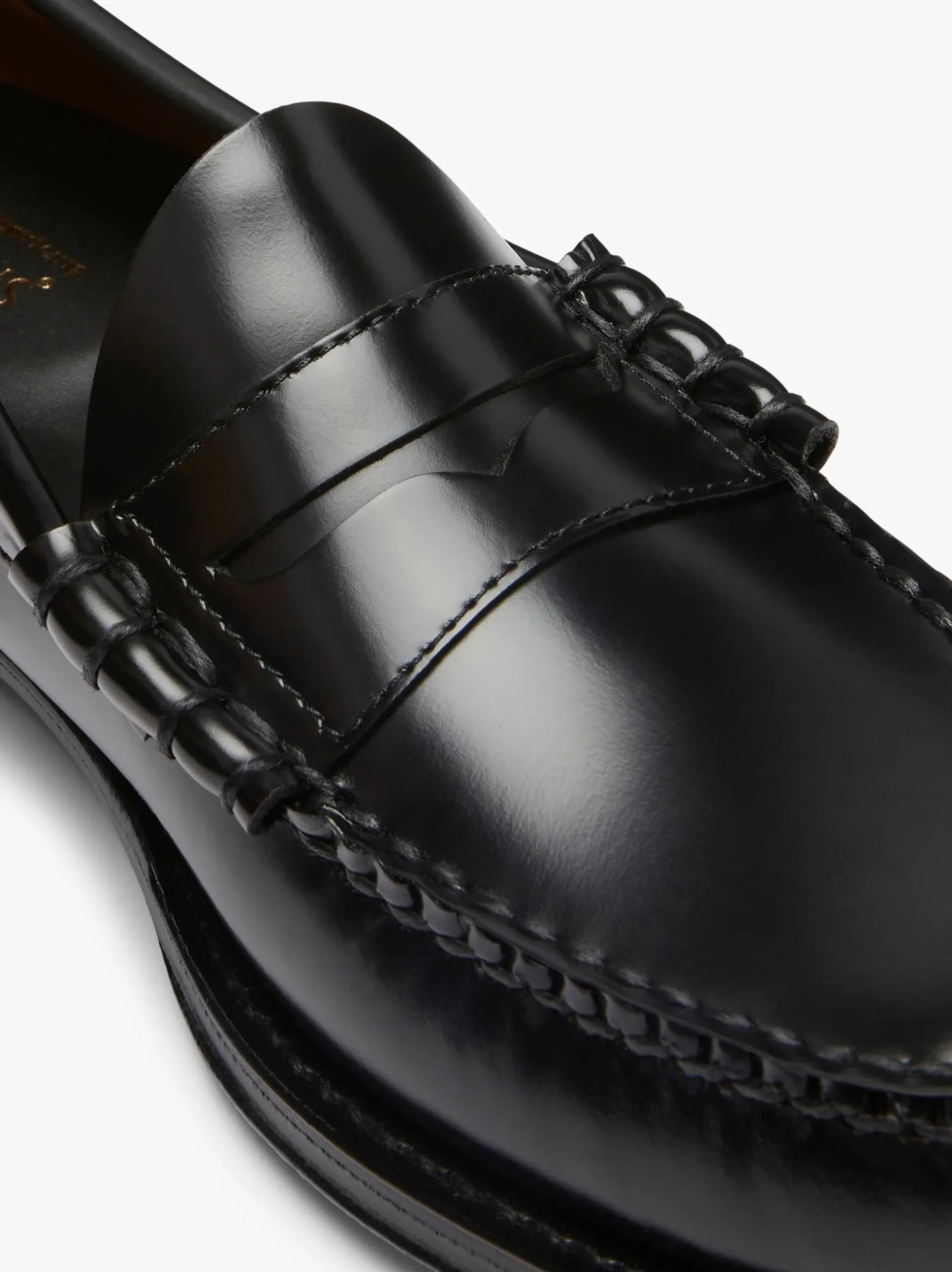 New G.H.BASS Weejuns Larson Penny Loafers Leather Black