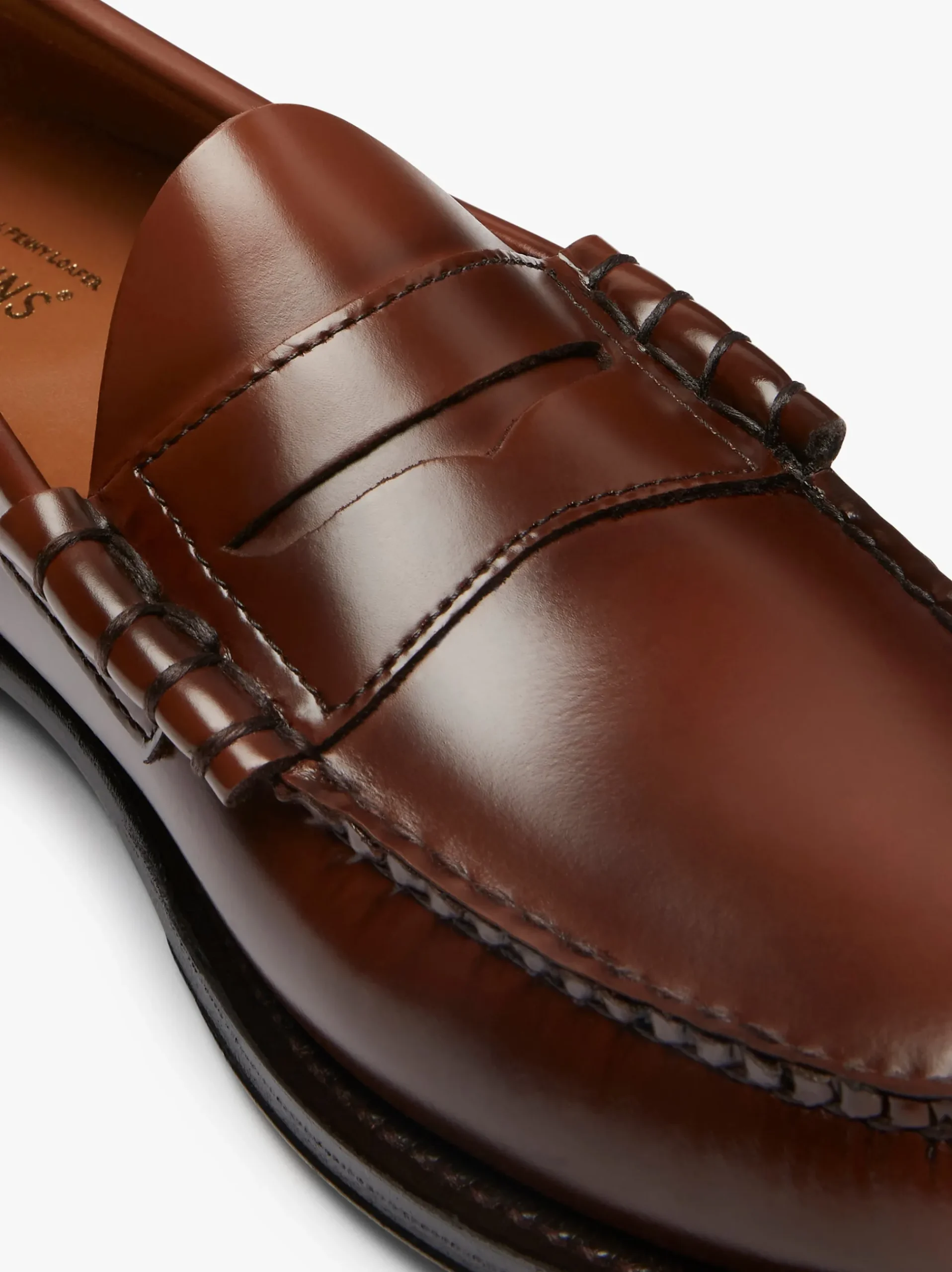 Hot G.H.BASS Weejuns Larson Penny Loafers Leather Brown