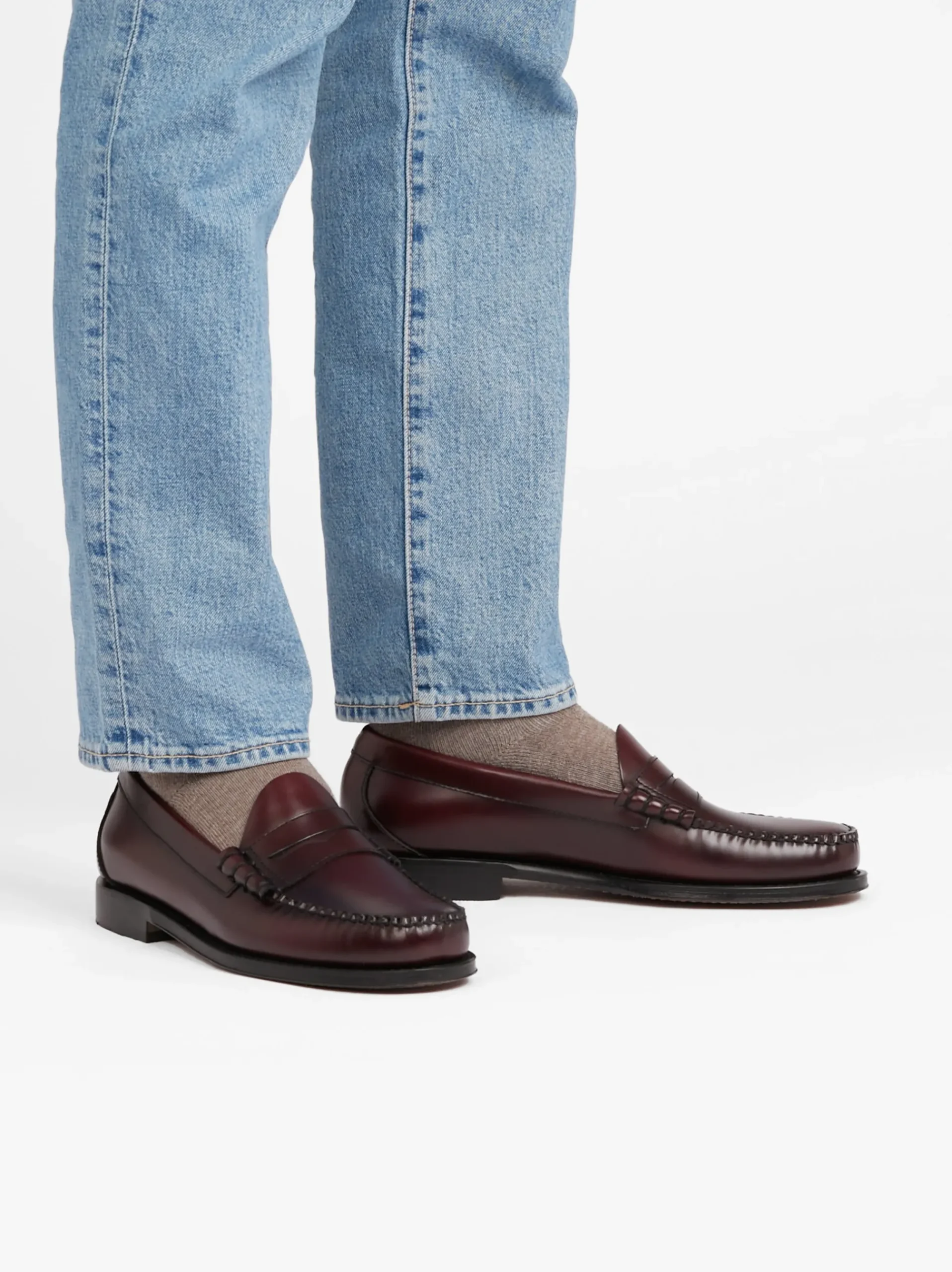 Clearance G.H.BASS Weejuns Larson Penny Loafers Leather Wine
