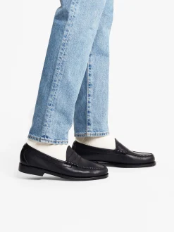 Clearance G.H.BASS Weejuns Larson Penny Loafers Soft Leather Black