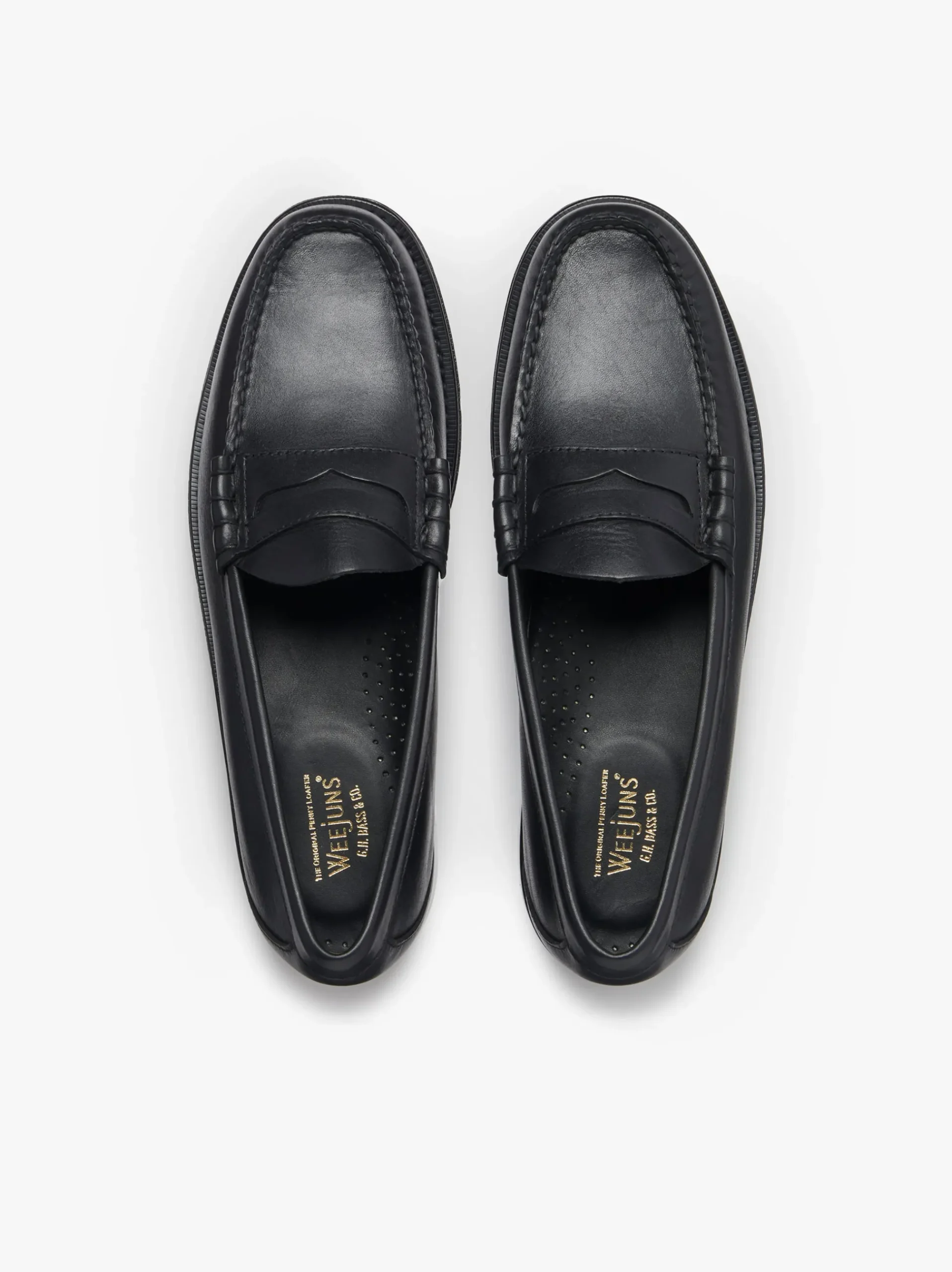 Clearance G.H.BASS Weejuns Larson Penny Loafers Soft Leather Black