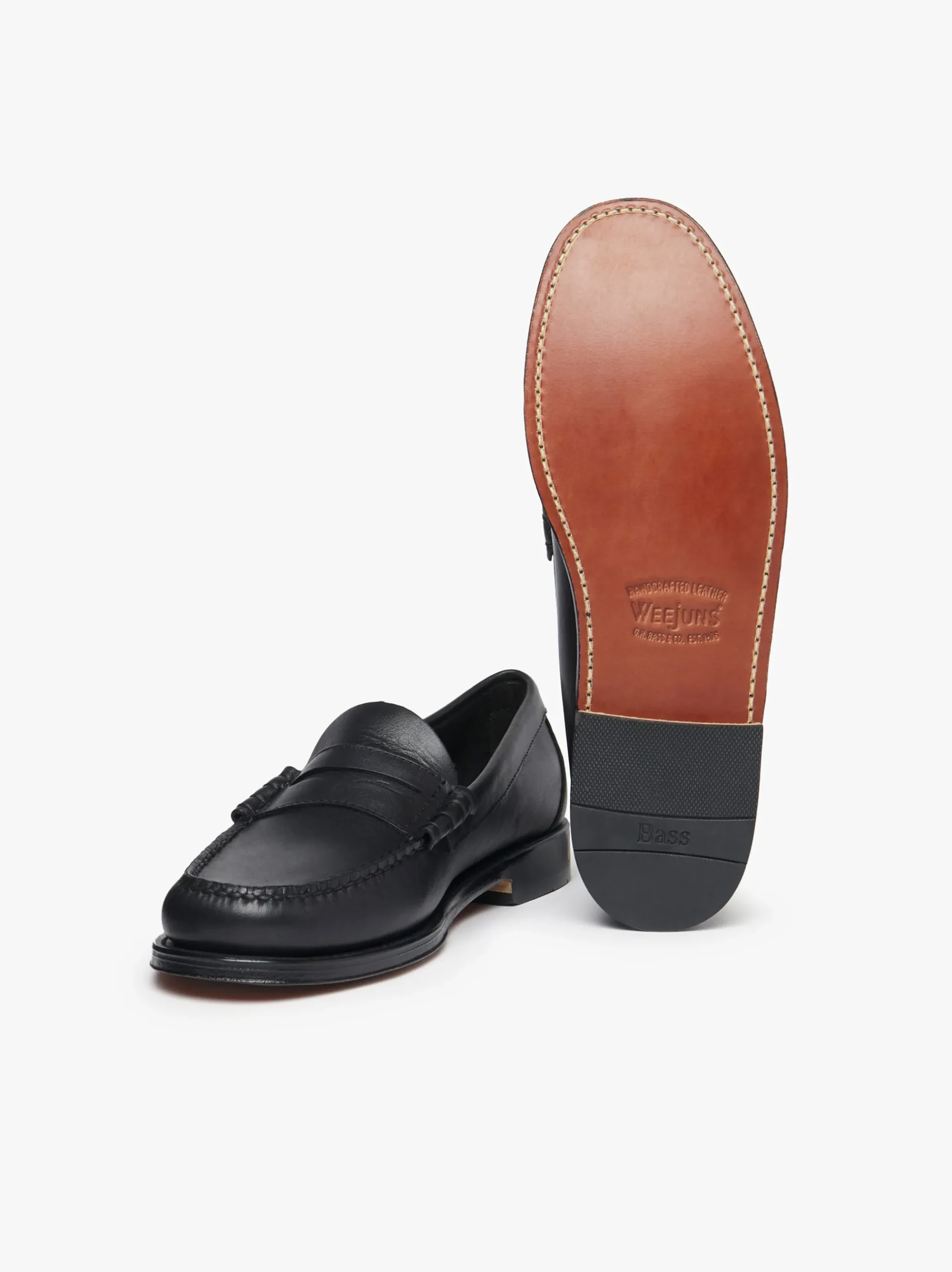Clearance G.H.BASS Weejuns Larson Penny Loafers Soft Leather Black