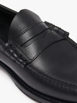 Clearance G.H.BASS Weejuns Larson Penny Loafers Soft Leather Black